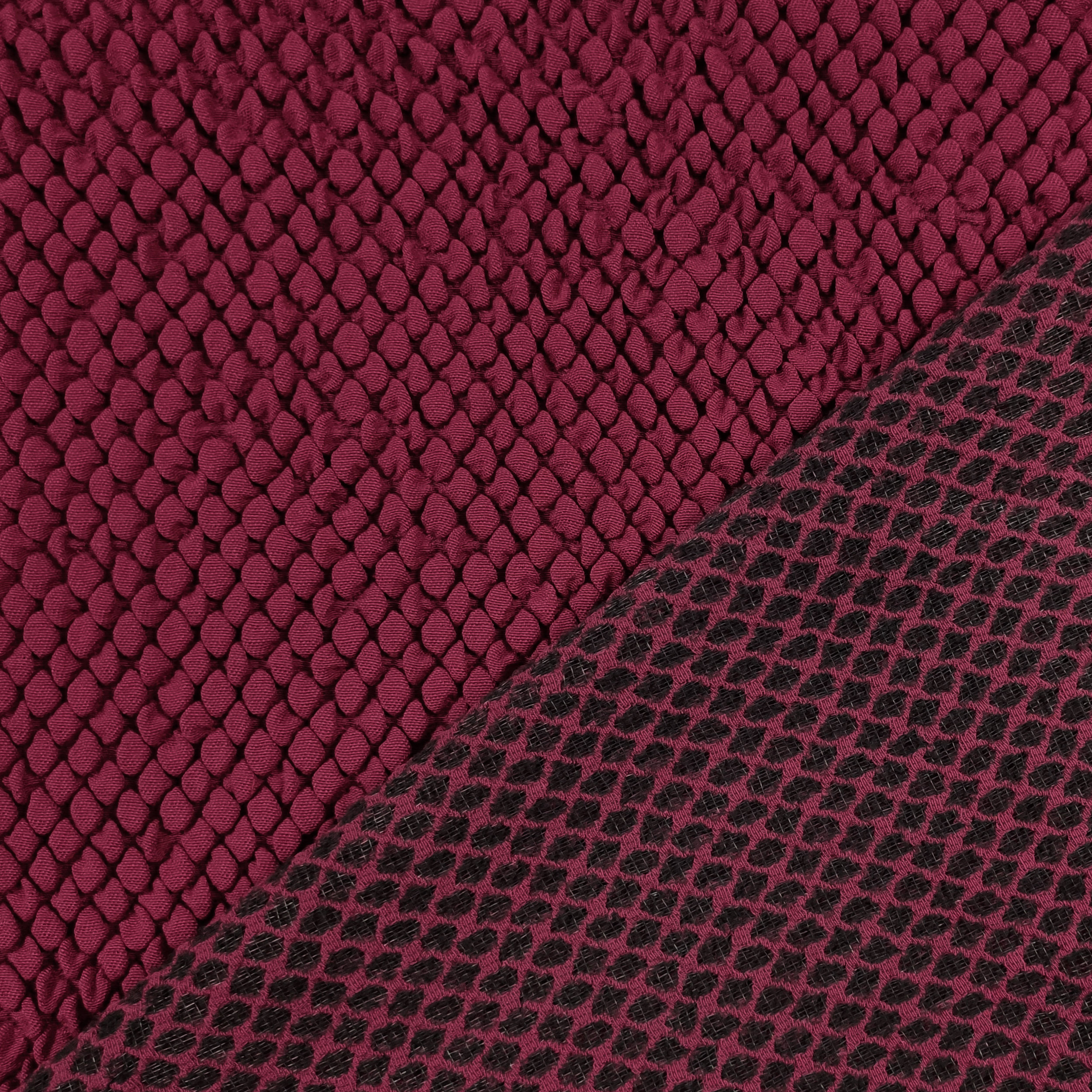 Bi-elastic Embossed Sofa Cover Fabric Large Bordeaux Image