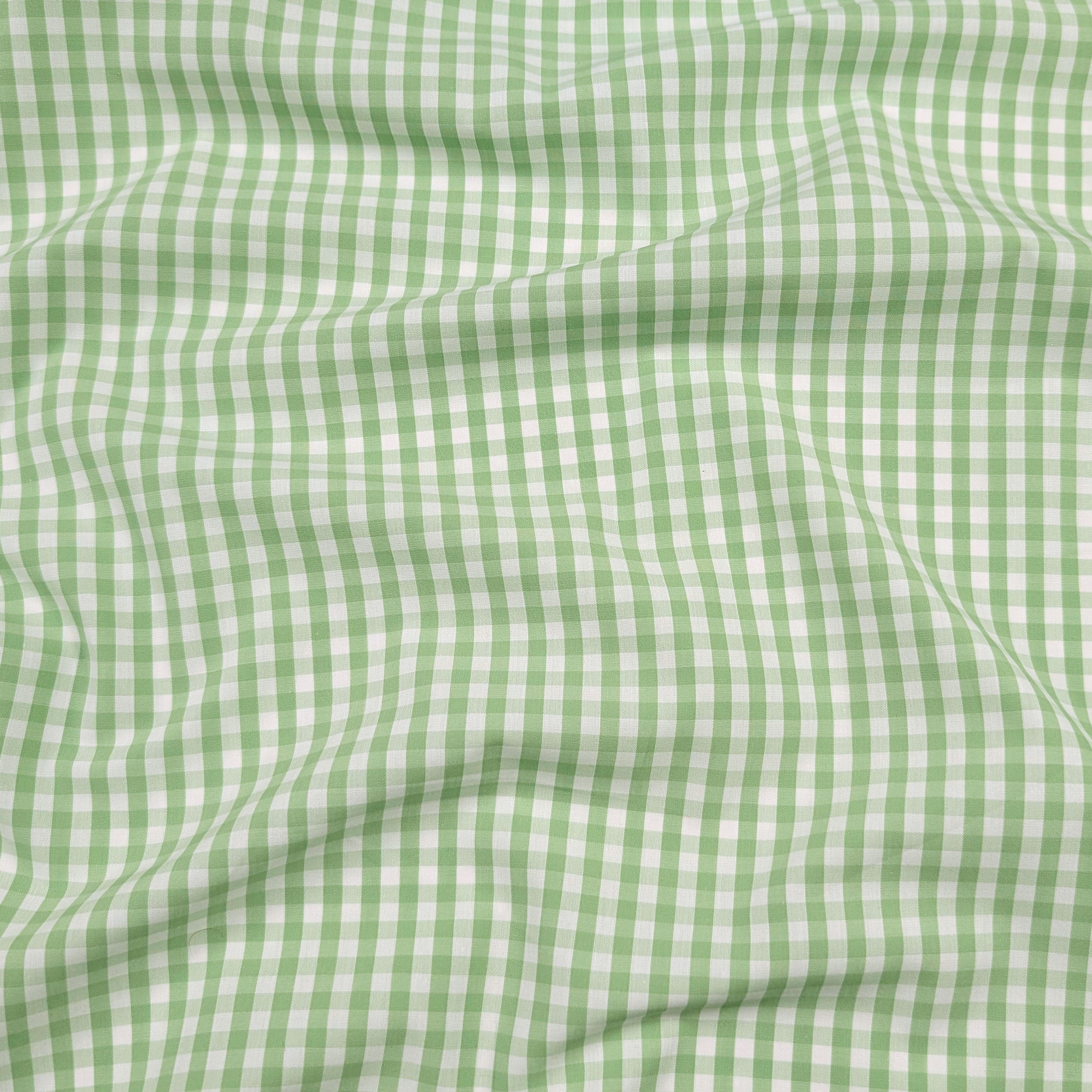 Light Green Check Cotton for Shirts Image