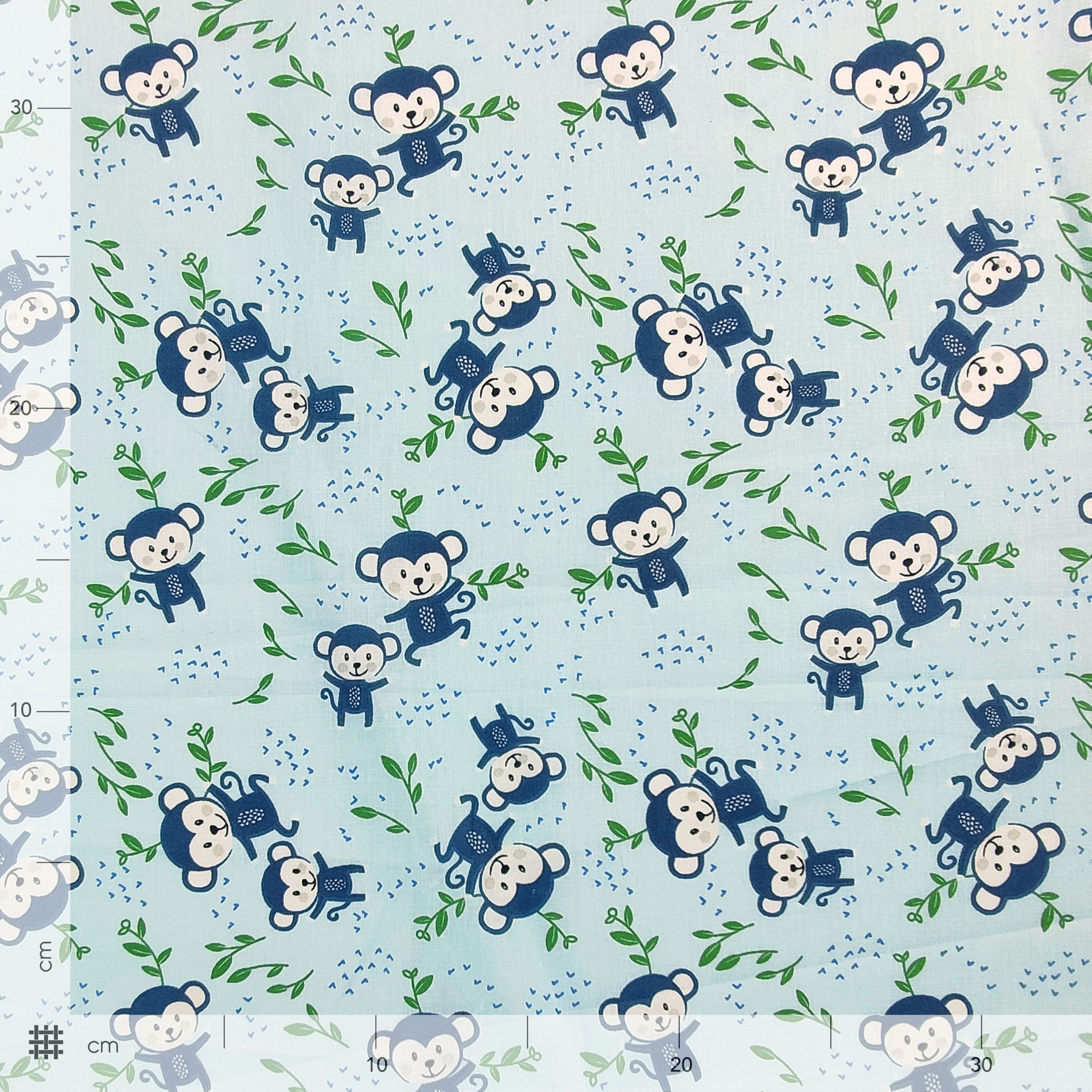 Singe bleu en coton