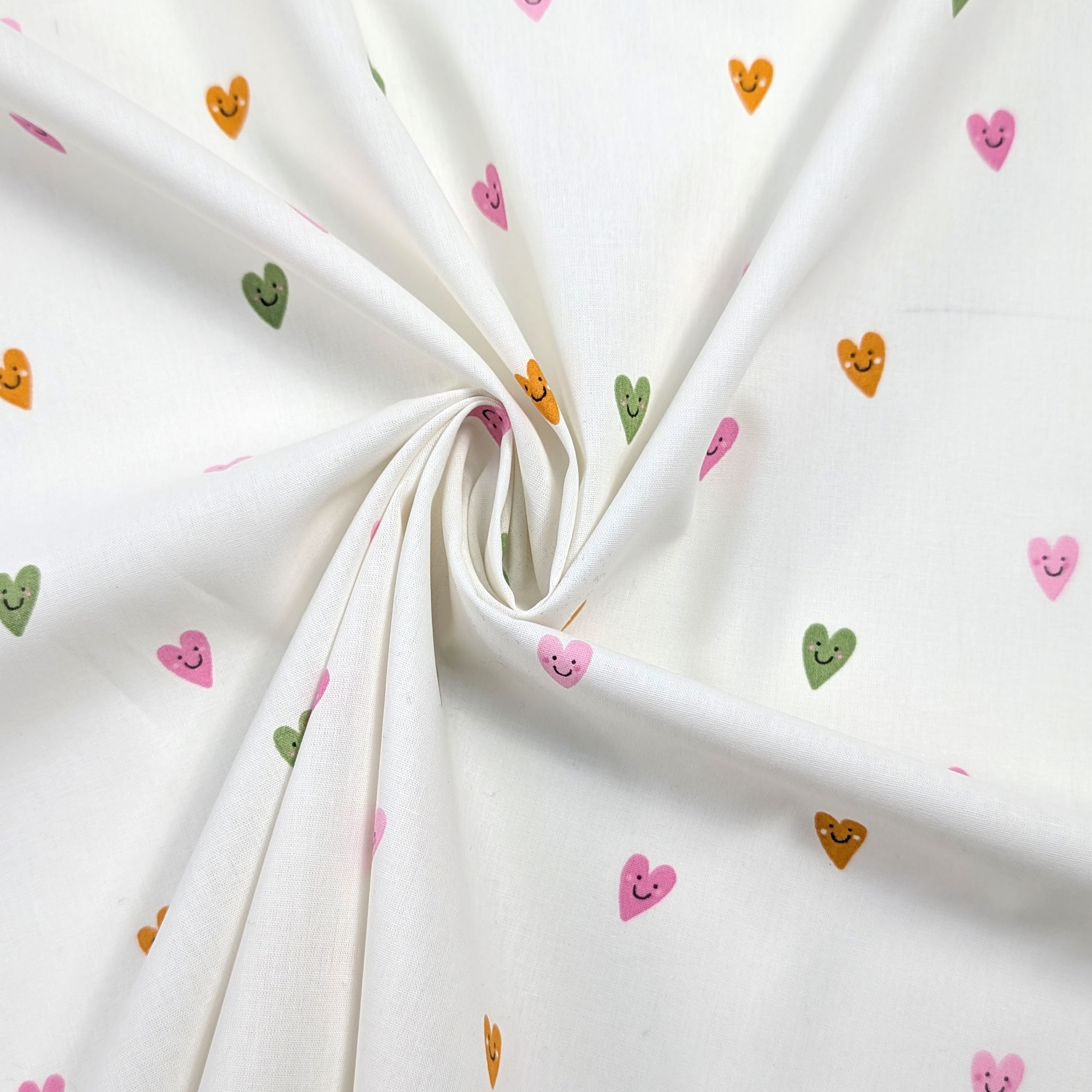 Cotton Poplin Happy Hearts
