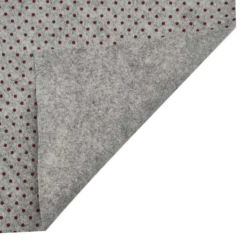Soft Thin Felt - Burgundy Small Dots Image