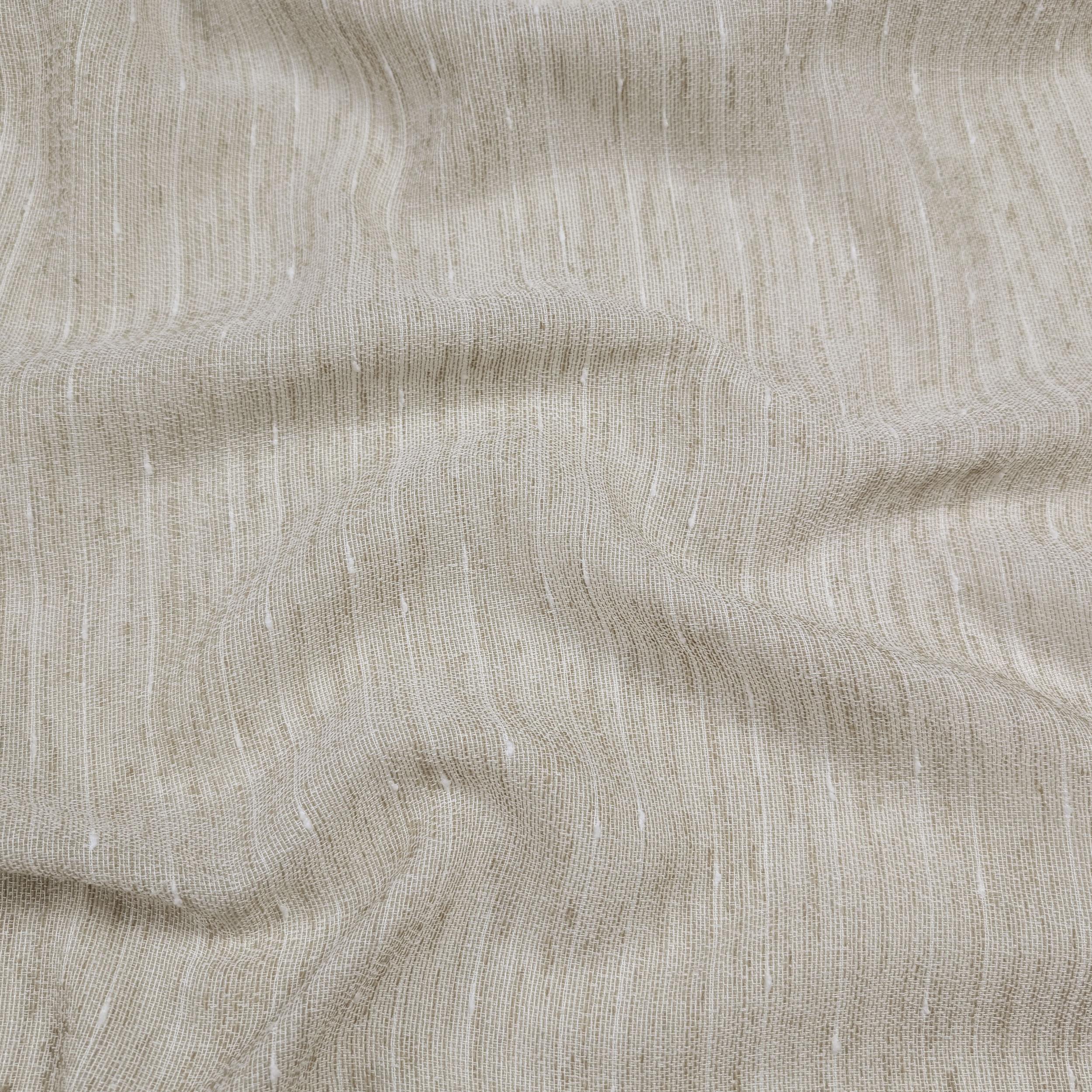 Tortora Flocked Curtain Fabric Image