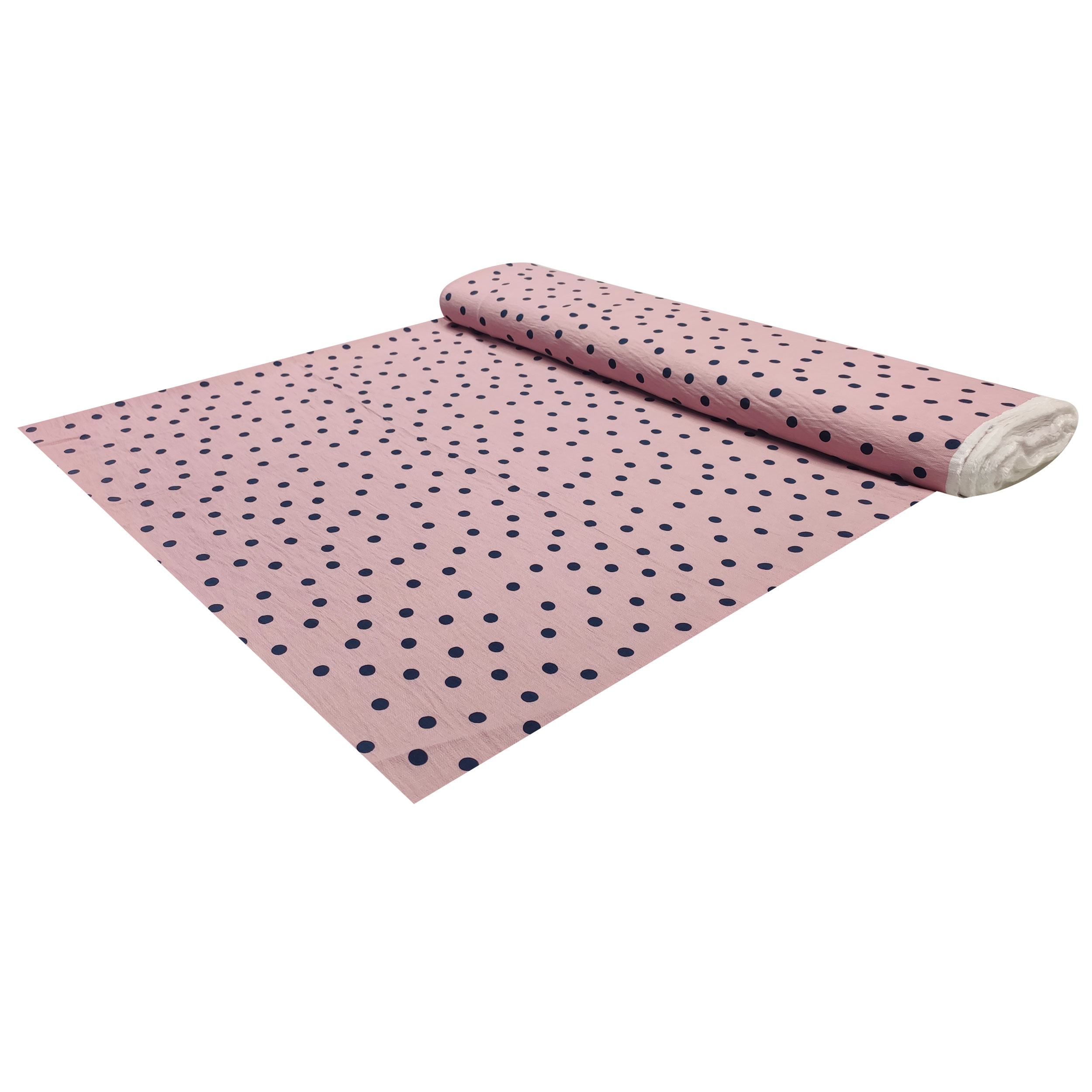 Dressmaking Viscose Crepe Polka Dot - Pink 