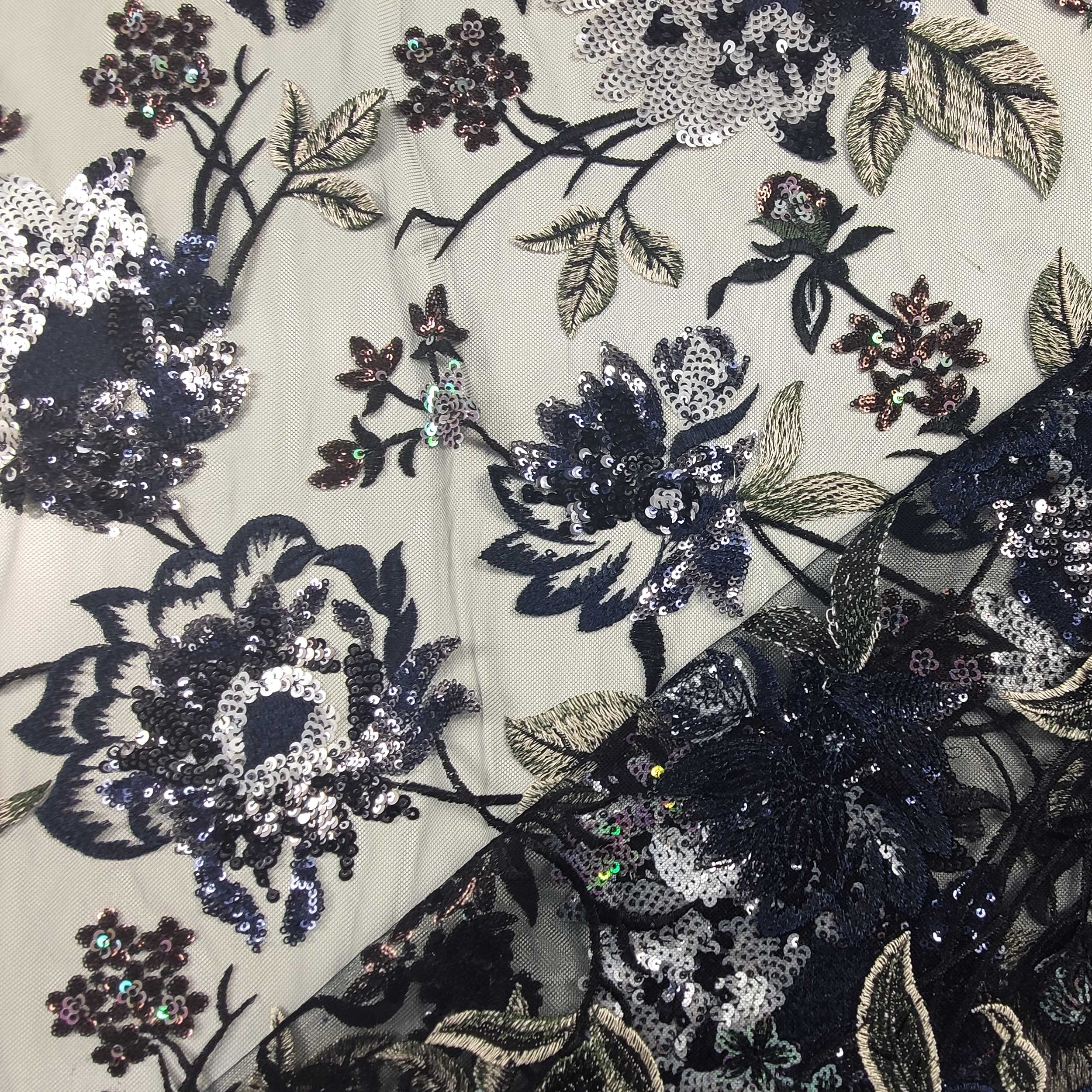 Lace High Fashion Flowers Sequins