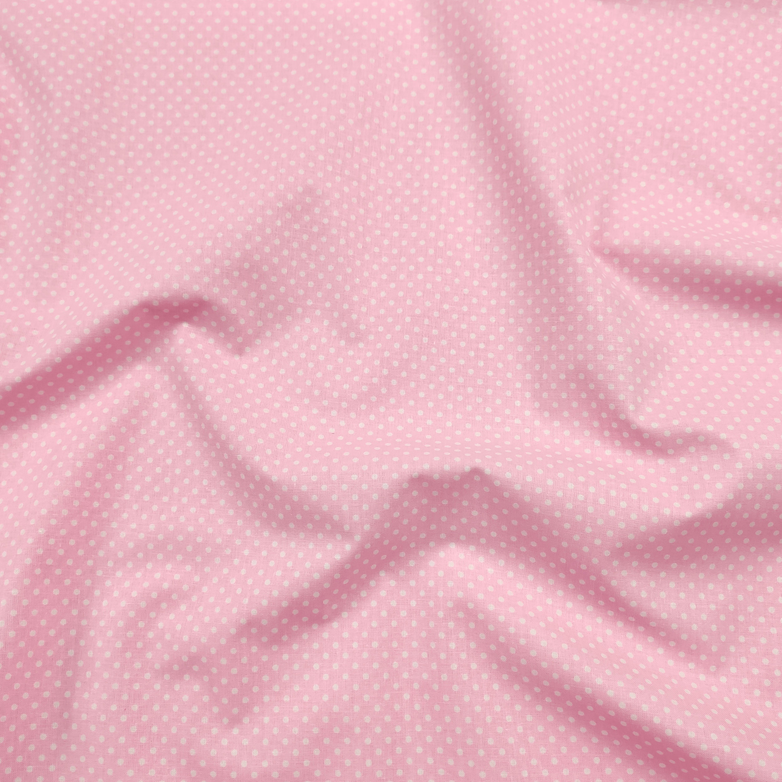 Tissu de coton à pois roses Image