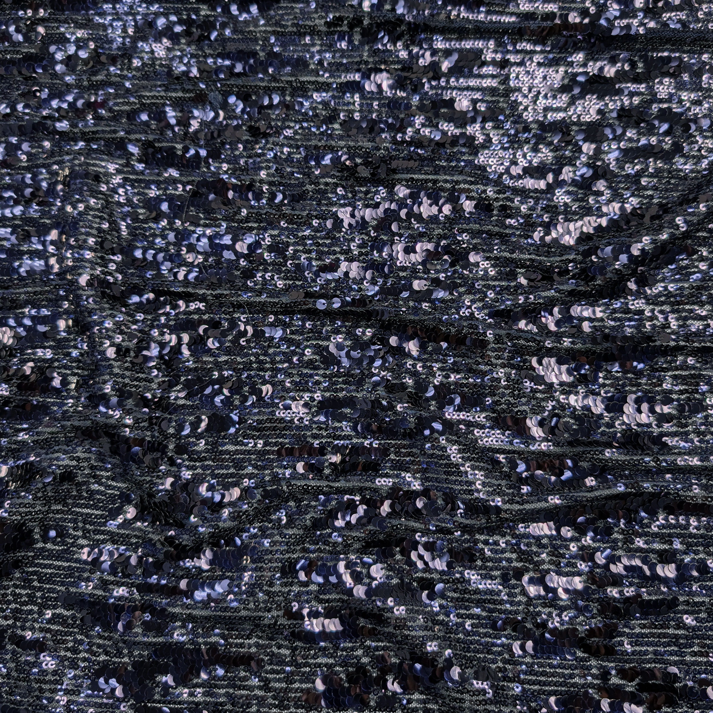 Cascading Sequins on Tulle Fabric Image