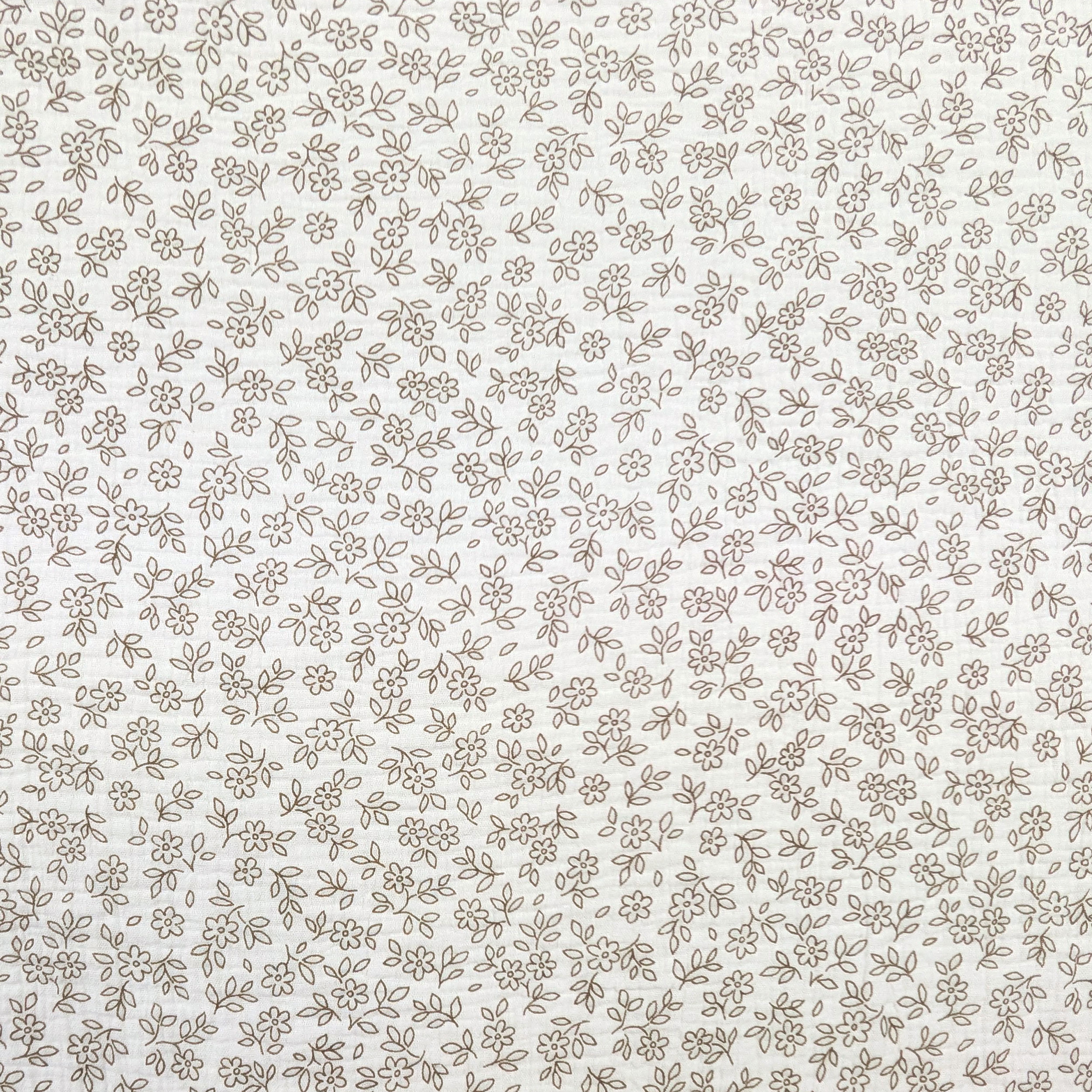 Cotton Muslin Field Flower Beige Image
