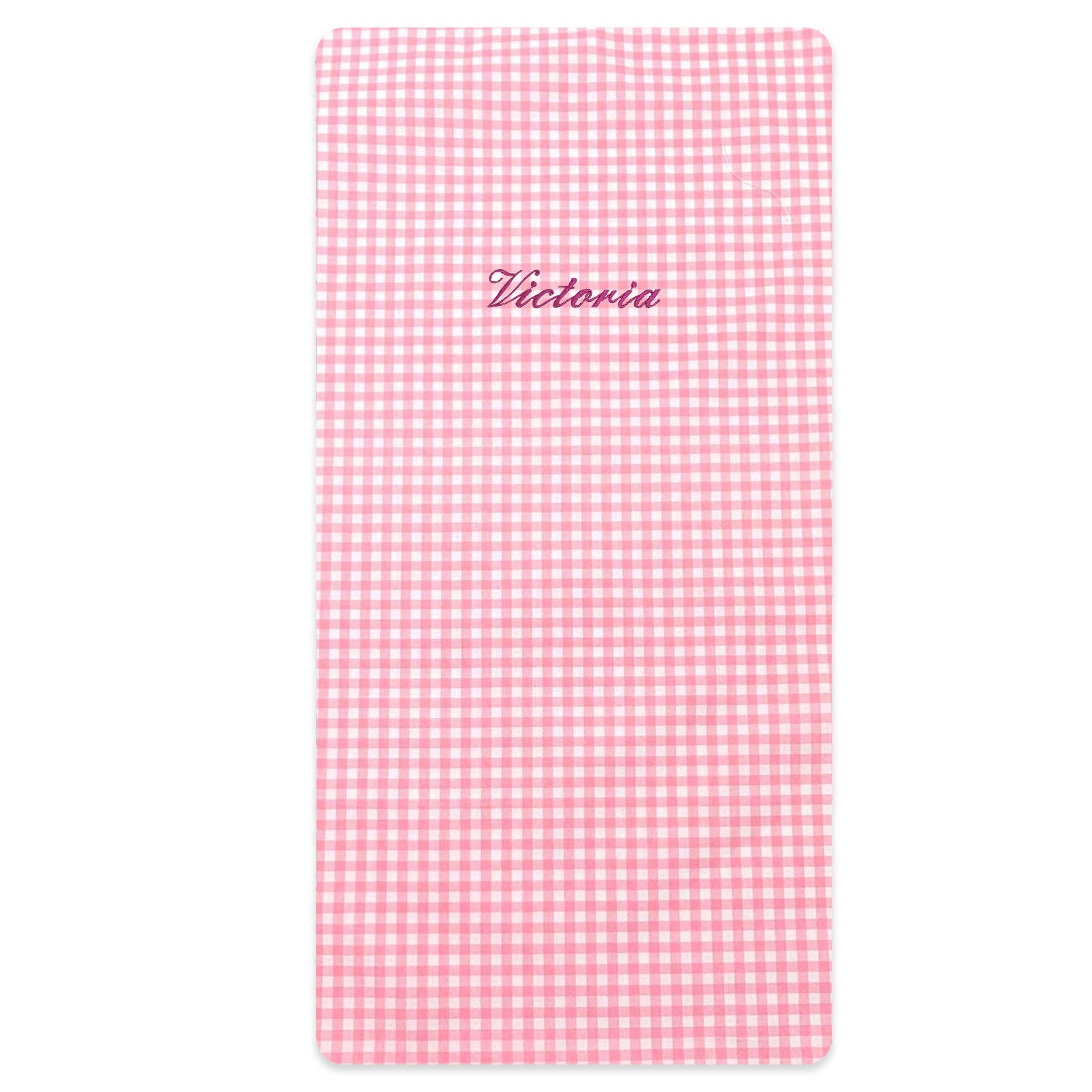Pink checked sheet Image