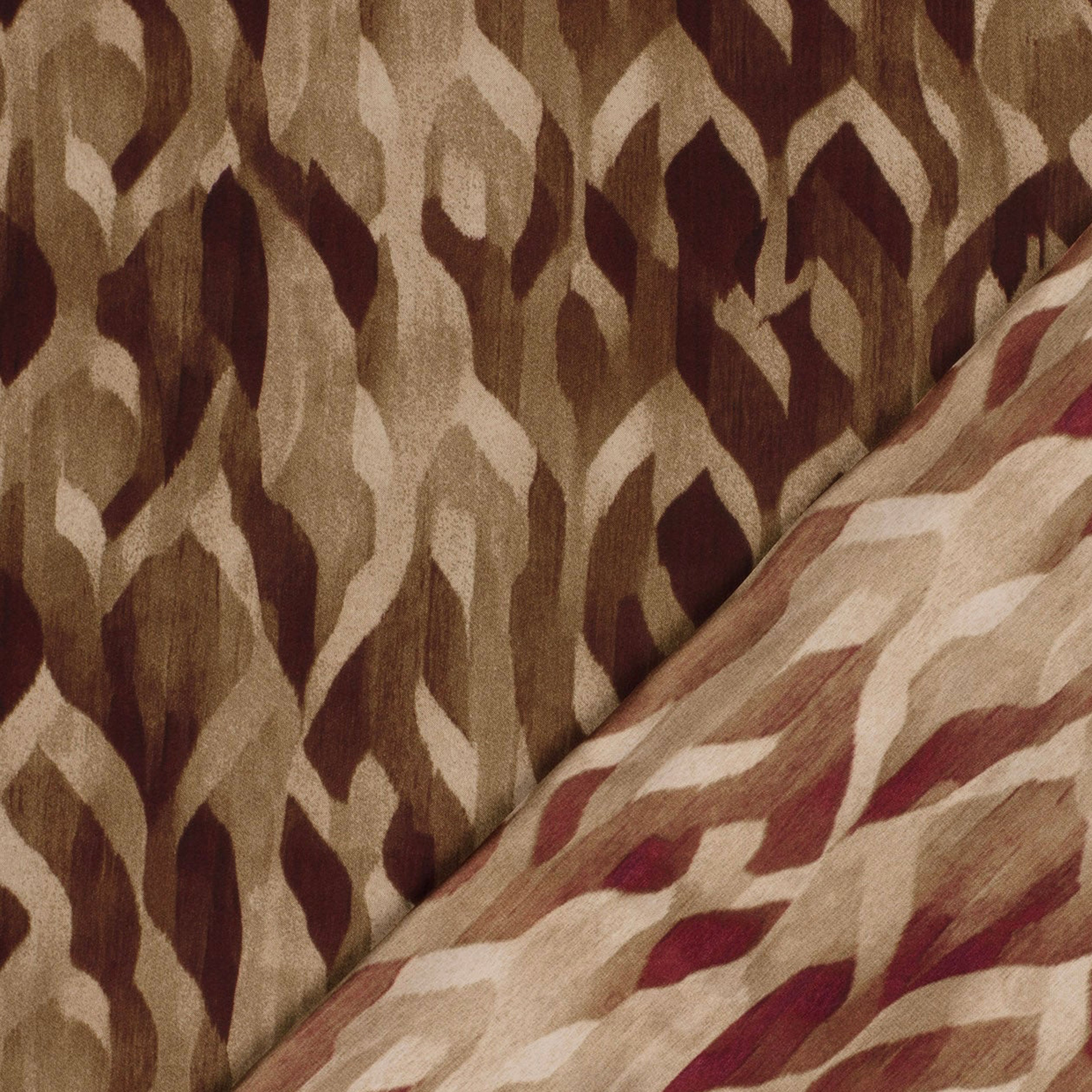 Satin Duchesse Abstract Fantasy Beige Image
