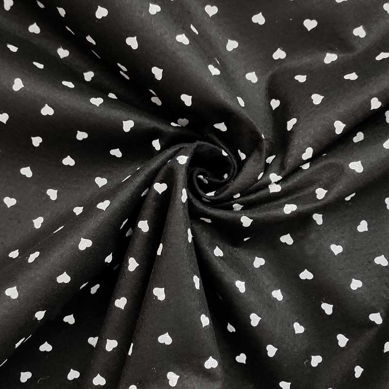 Pannolenci Black White Hearts Image