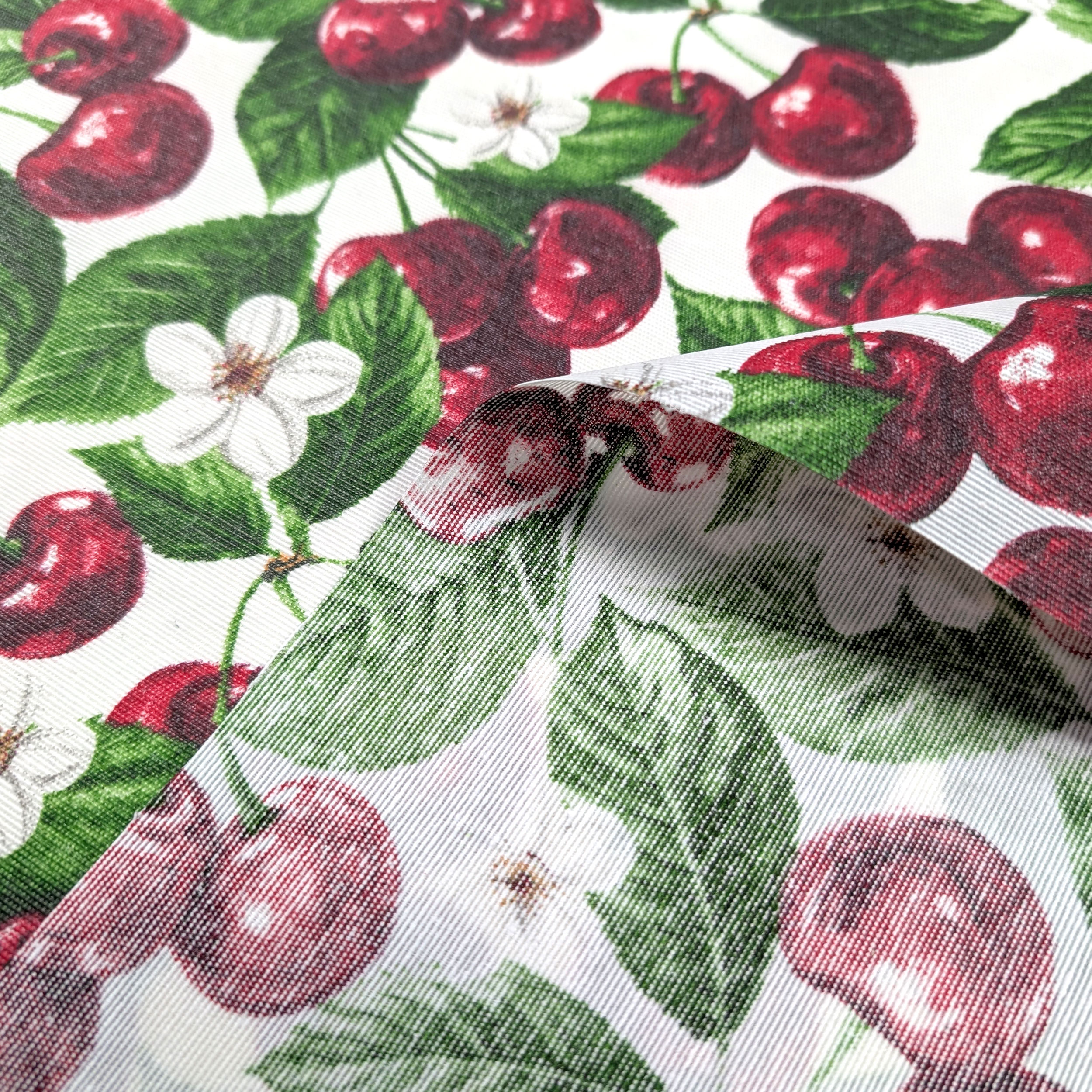 Fabric for Resin Tablecloth Cherries Image
