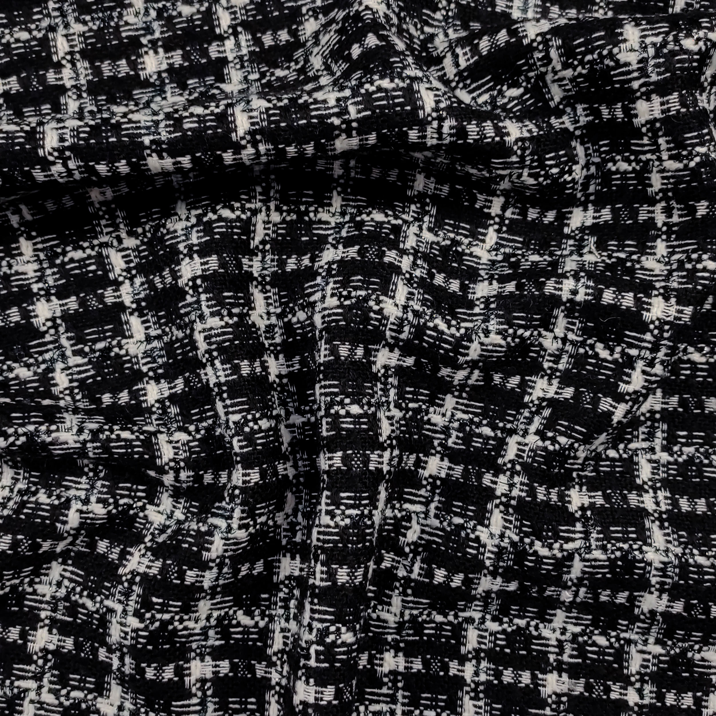 Tissu Tweed noir et blanc