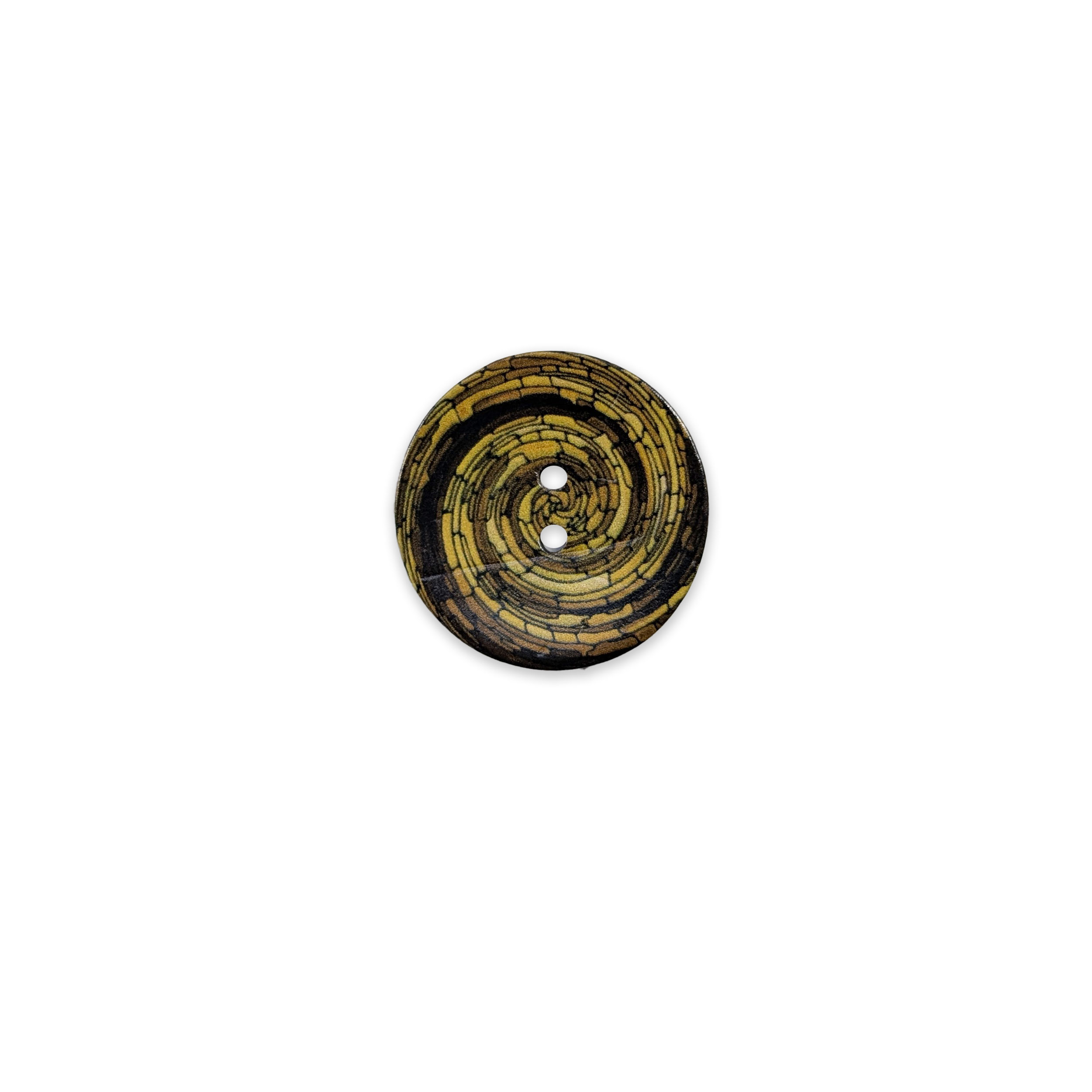 Spiral Button Yellow 2 Holes Image