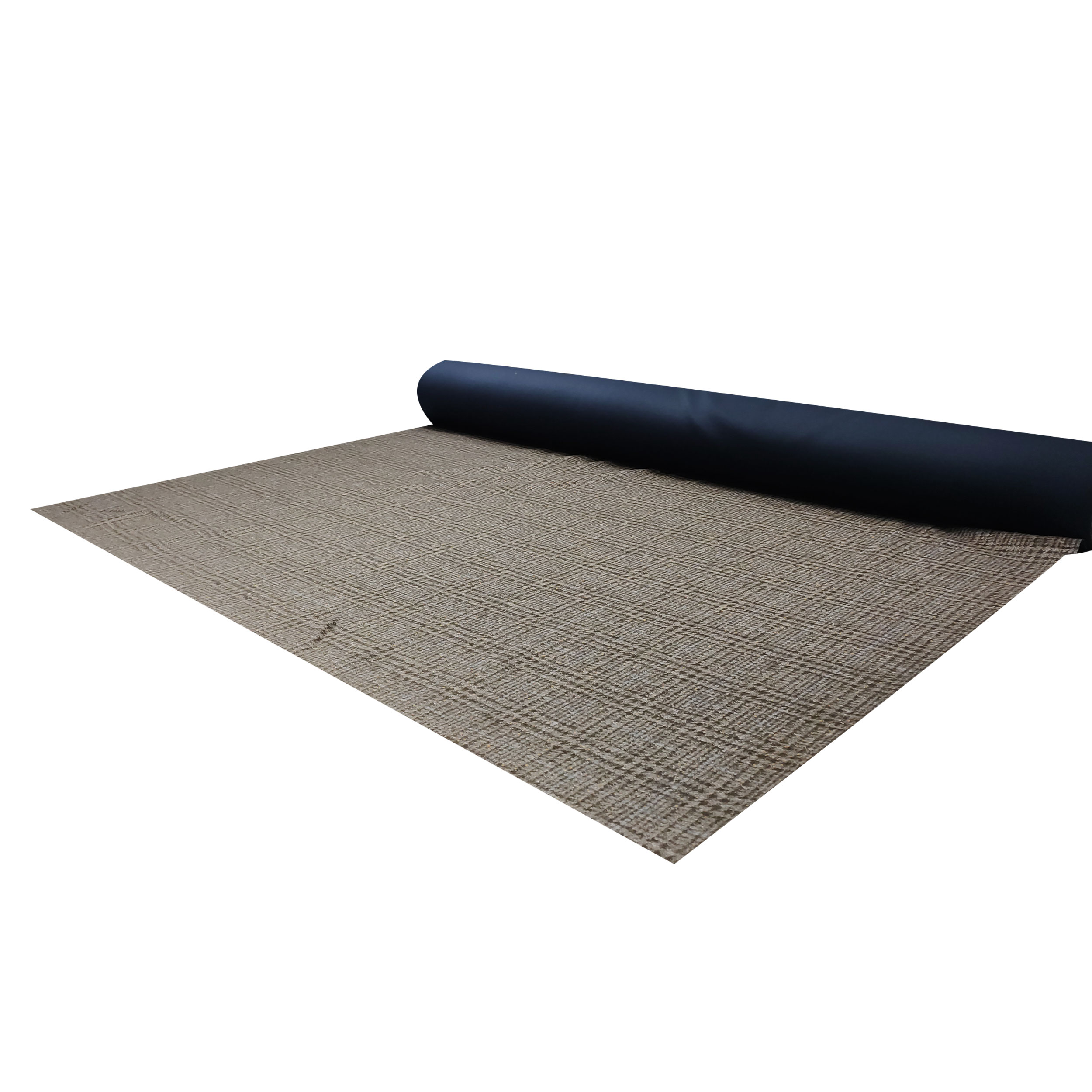 Neoprene Double Wool Prince of Wales Beige and Solid Blue Image