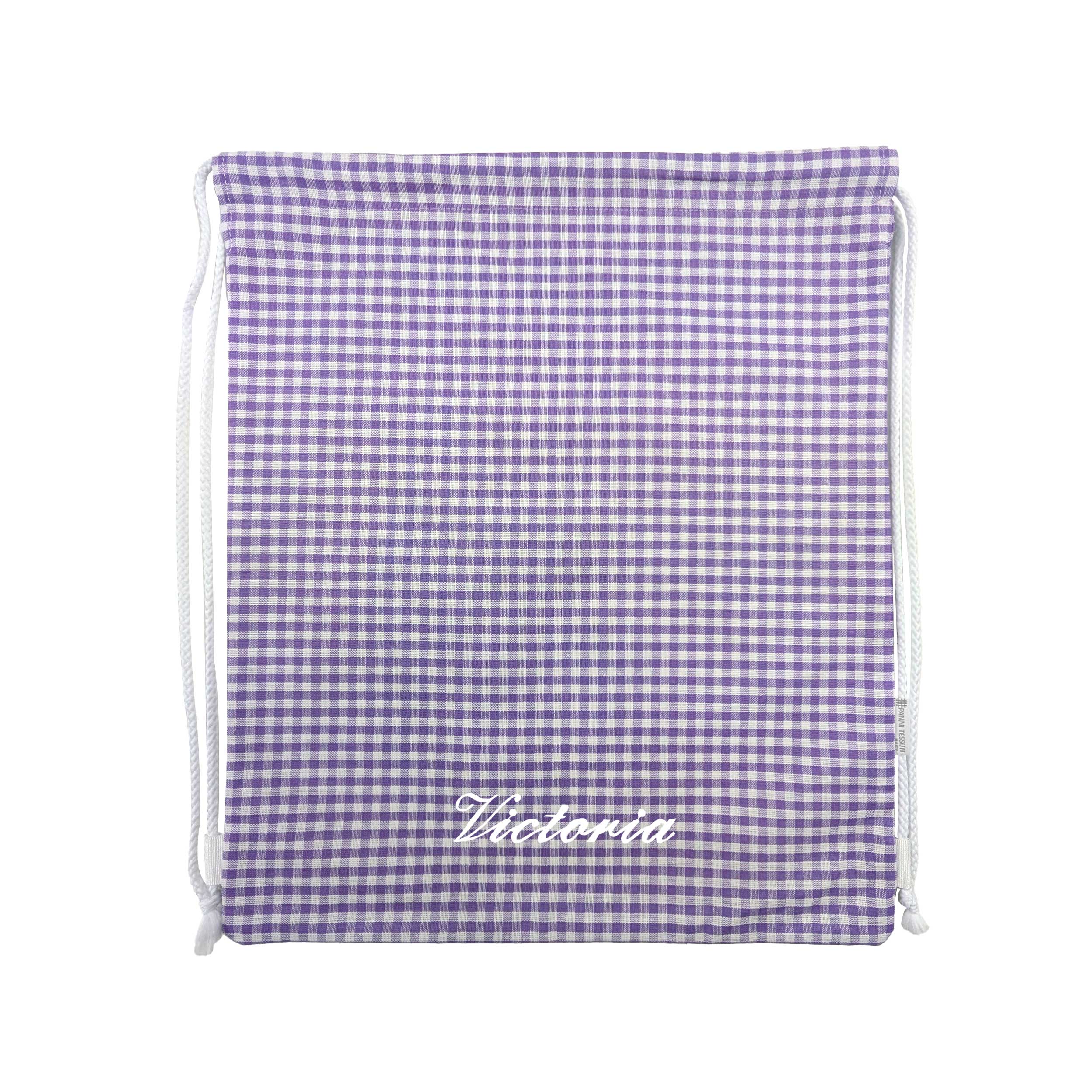 Lilac Yarn-Dyed Checked Nursery Backpack Image