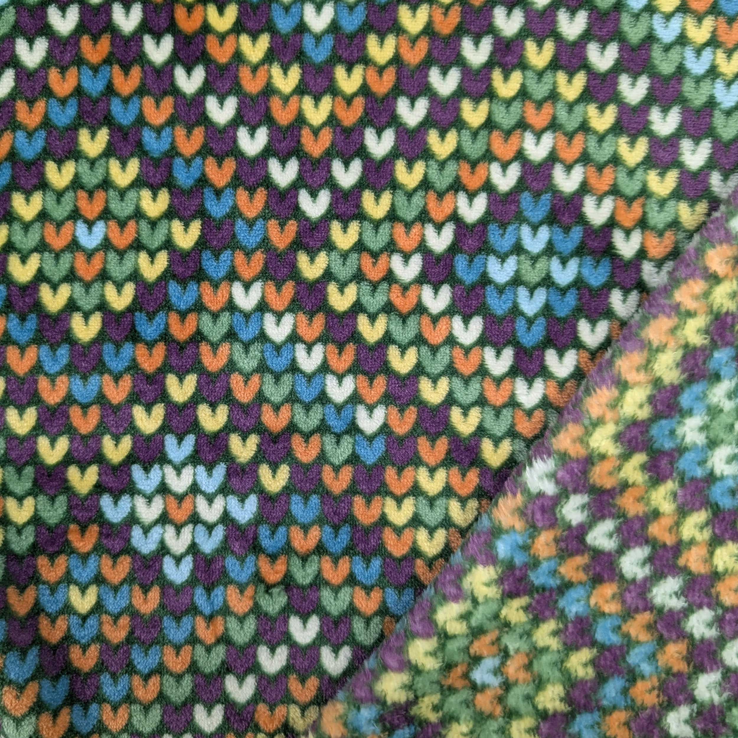 Vellón de cachemira con corazones de colores Image