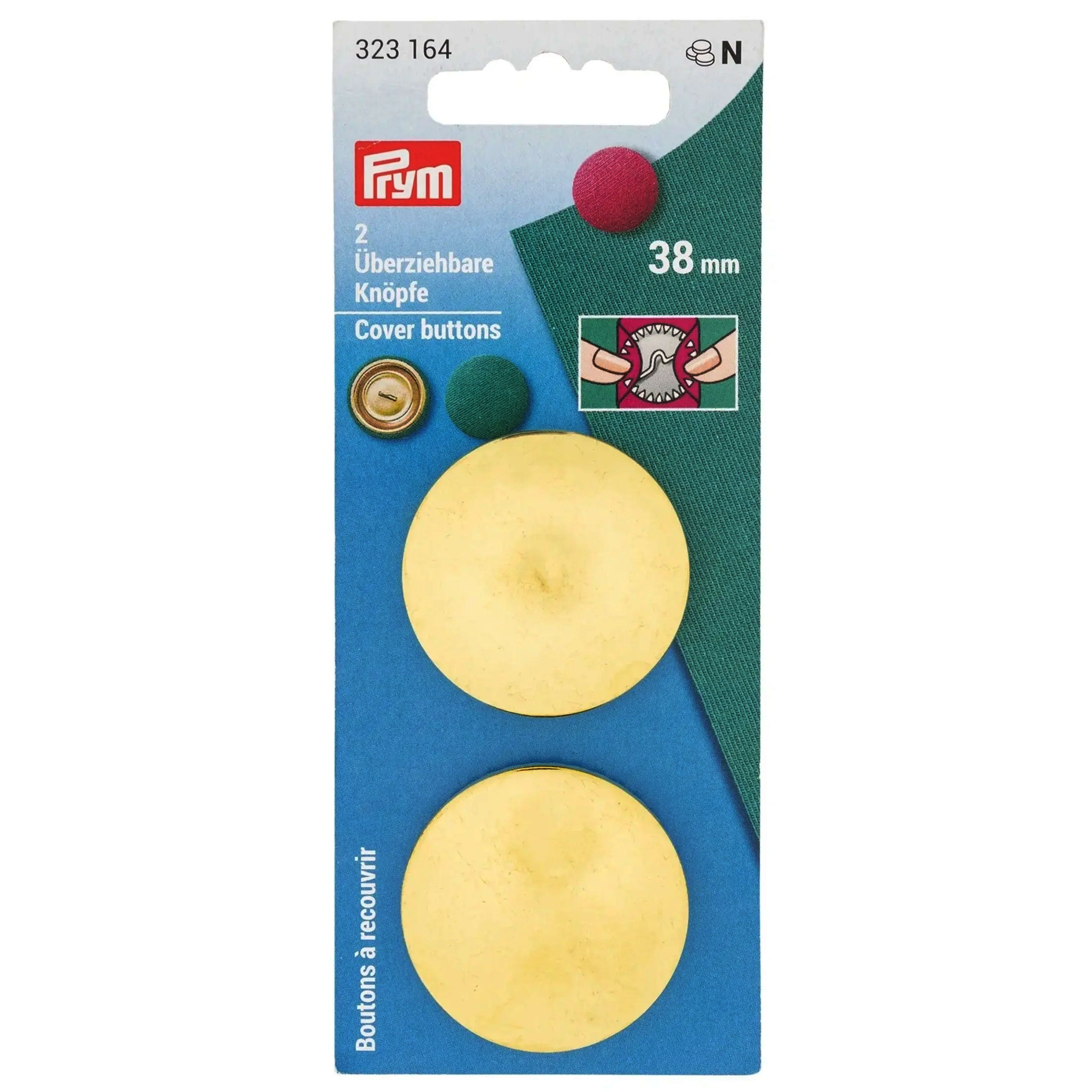 Boutons Prym Or 38 mm