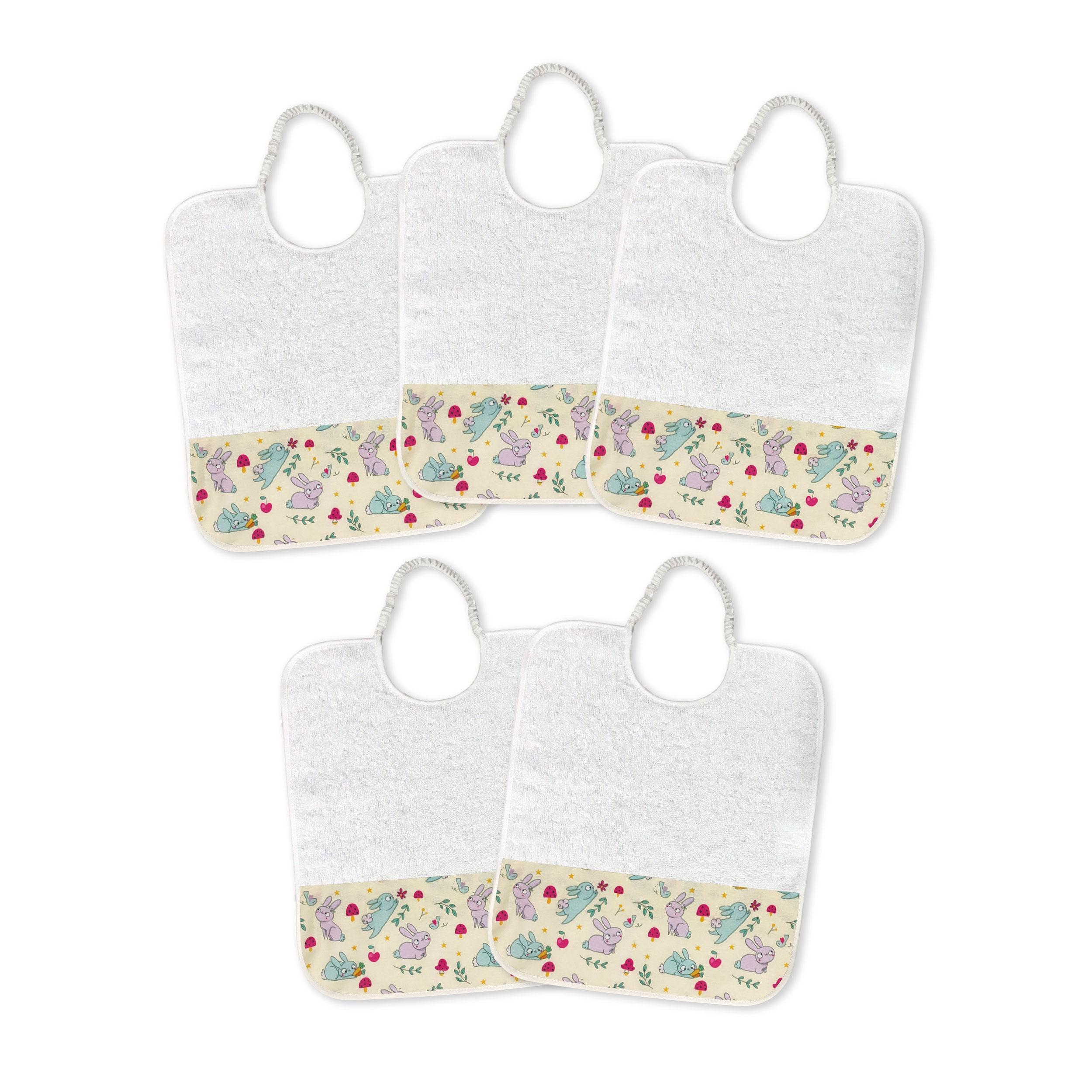 Set 5 Lätzchen Hasen