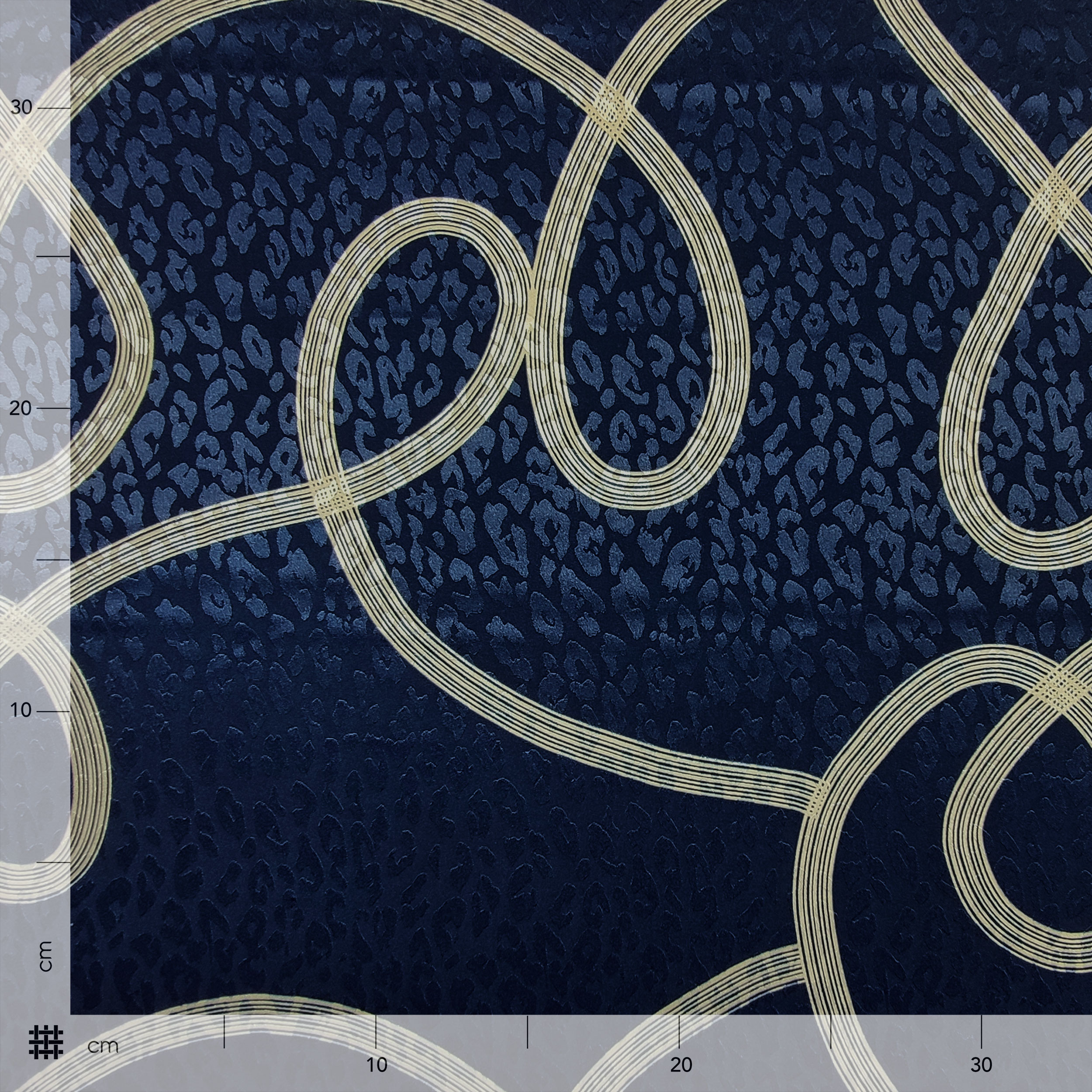 Satin Jacquard Motifs et lignes léopard