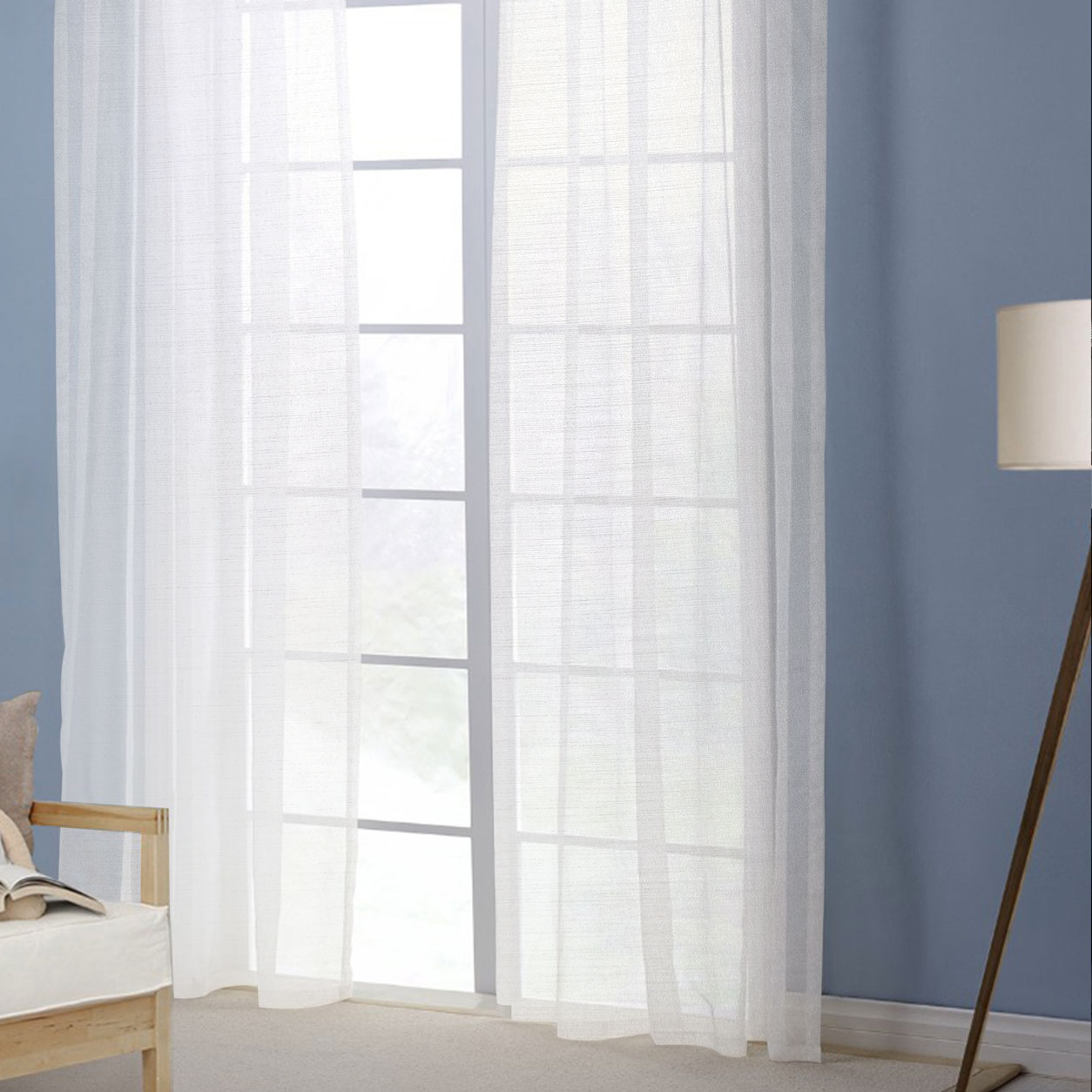 Scampolo Rideau moderne Matisse blanc 90x330 cm
