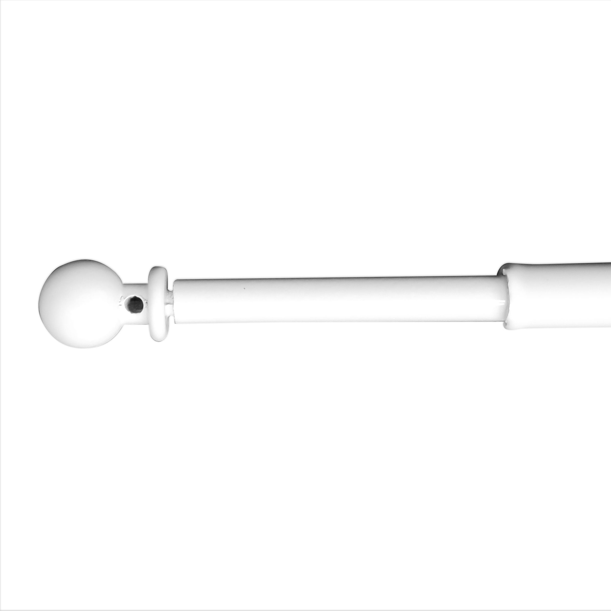 Tringle à rideau extensible en verre blanc - Diamètre 8 mm