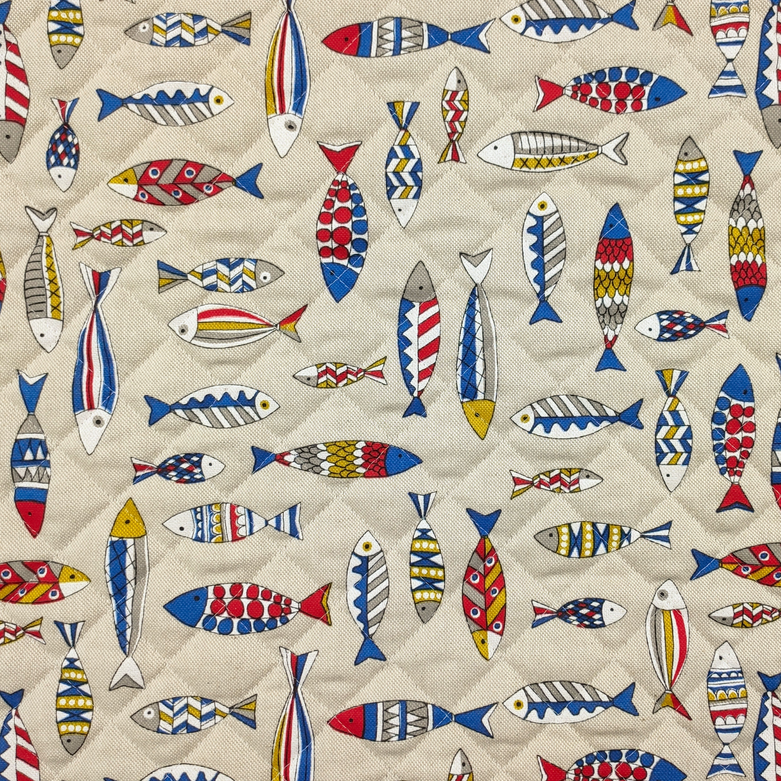 Multicolour Fish Quilting Fabric