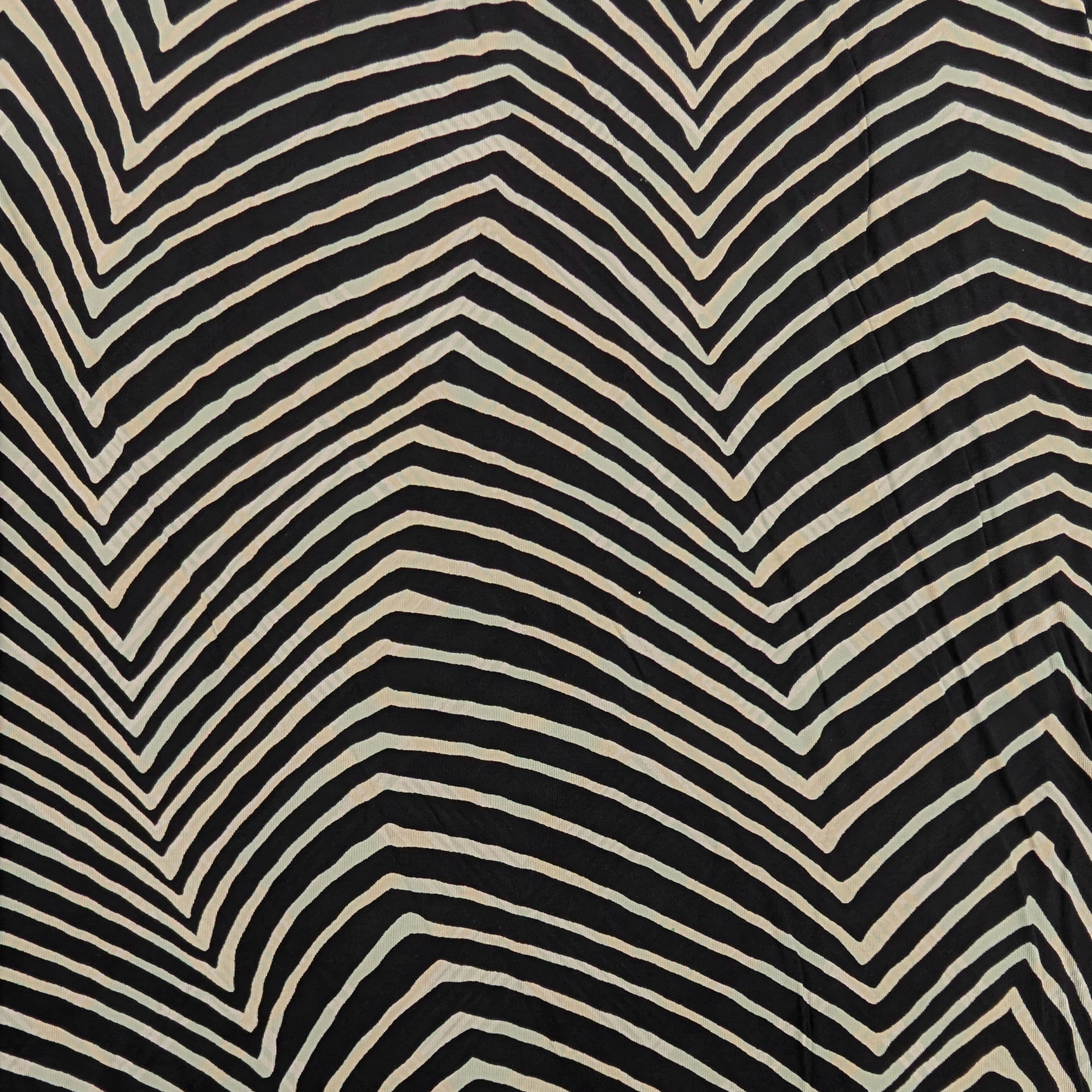 Black Cotton Jersey with Zebra Pattern Image