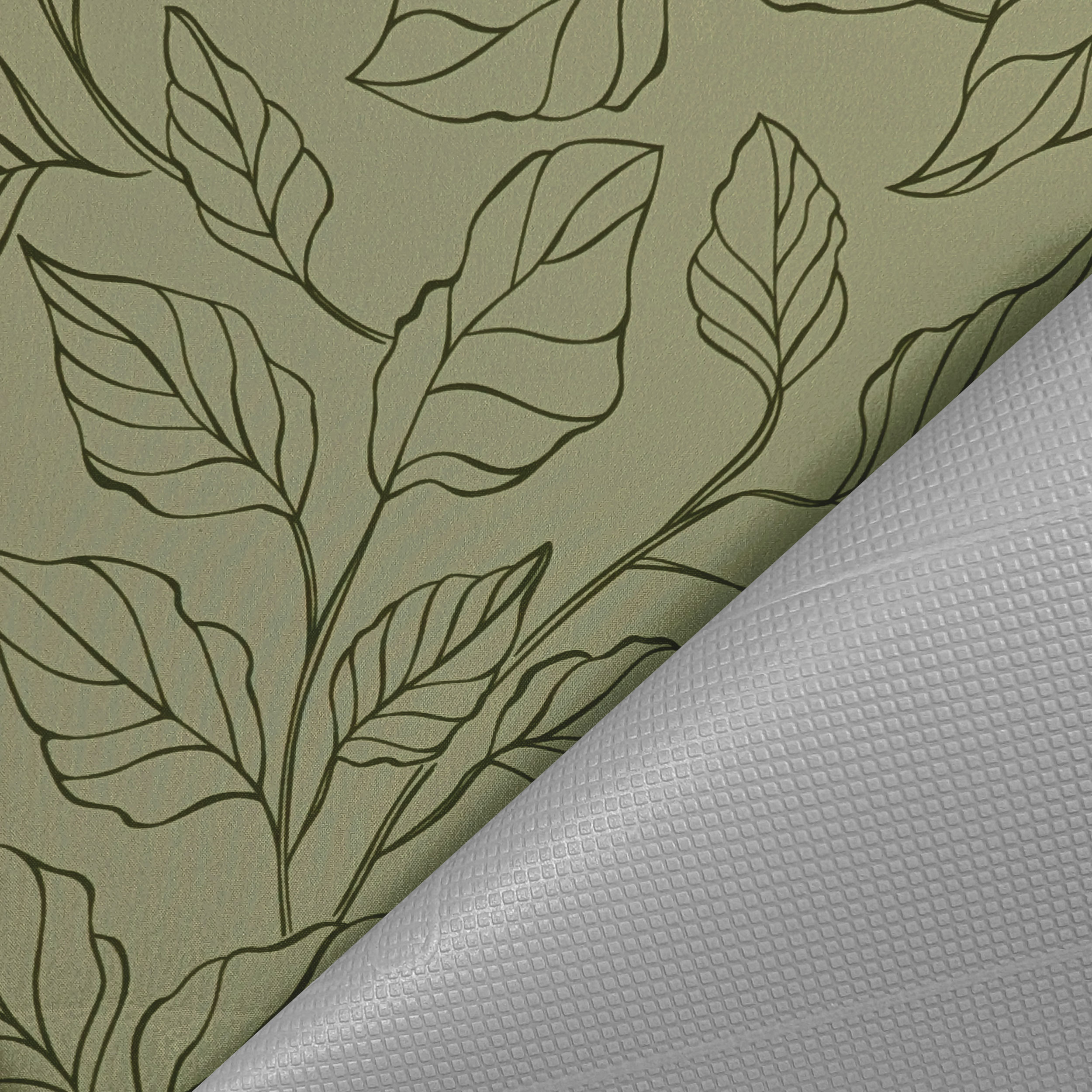 Kitchen Leaves Green Background Image