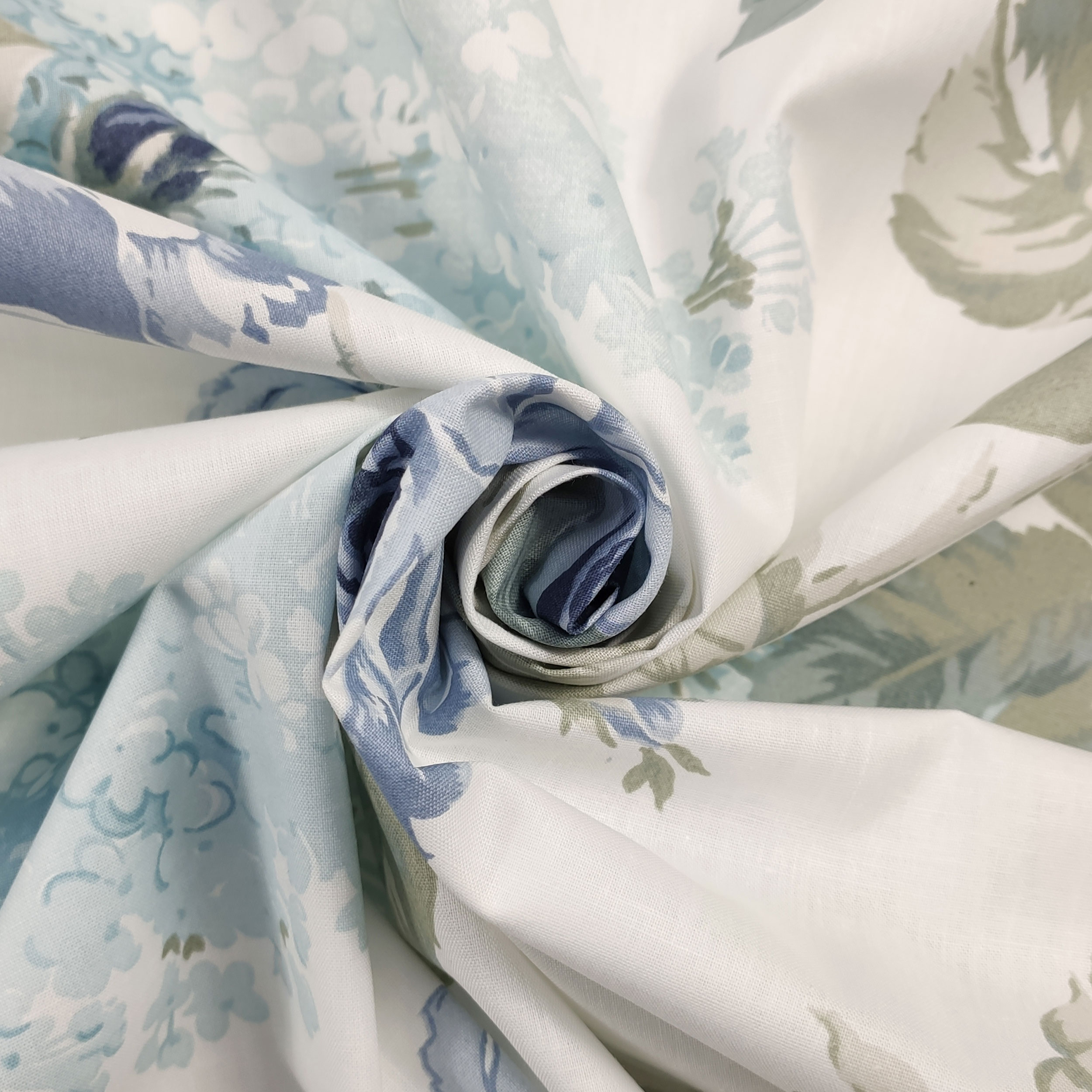 Rose Blue Baumwollstoff