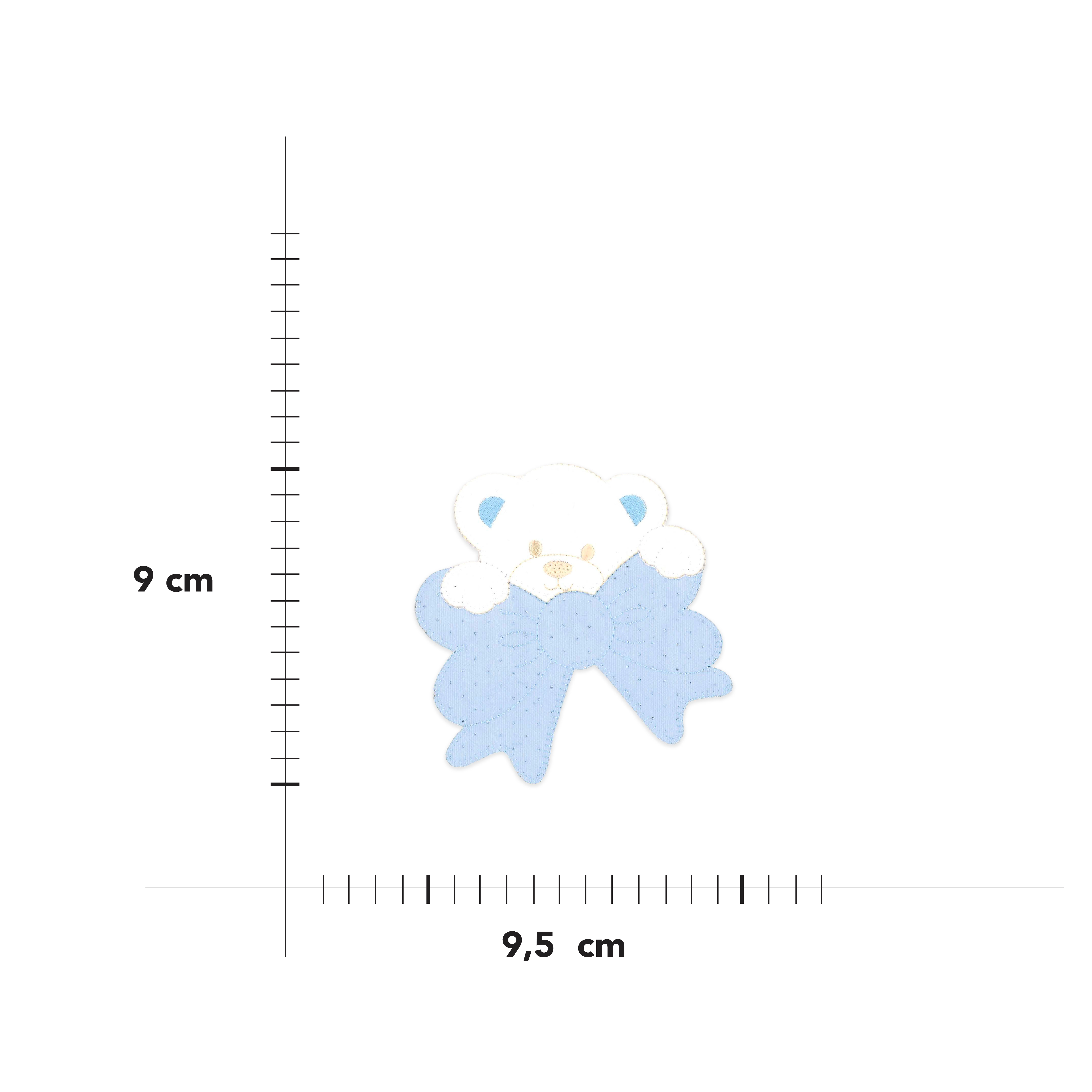 Medium Bear Application with Rhinestone Bow Image