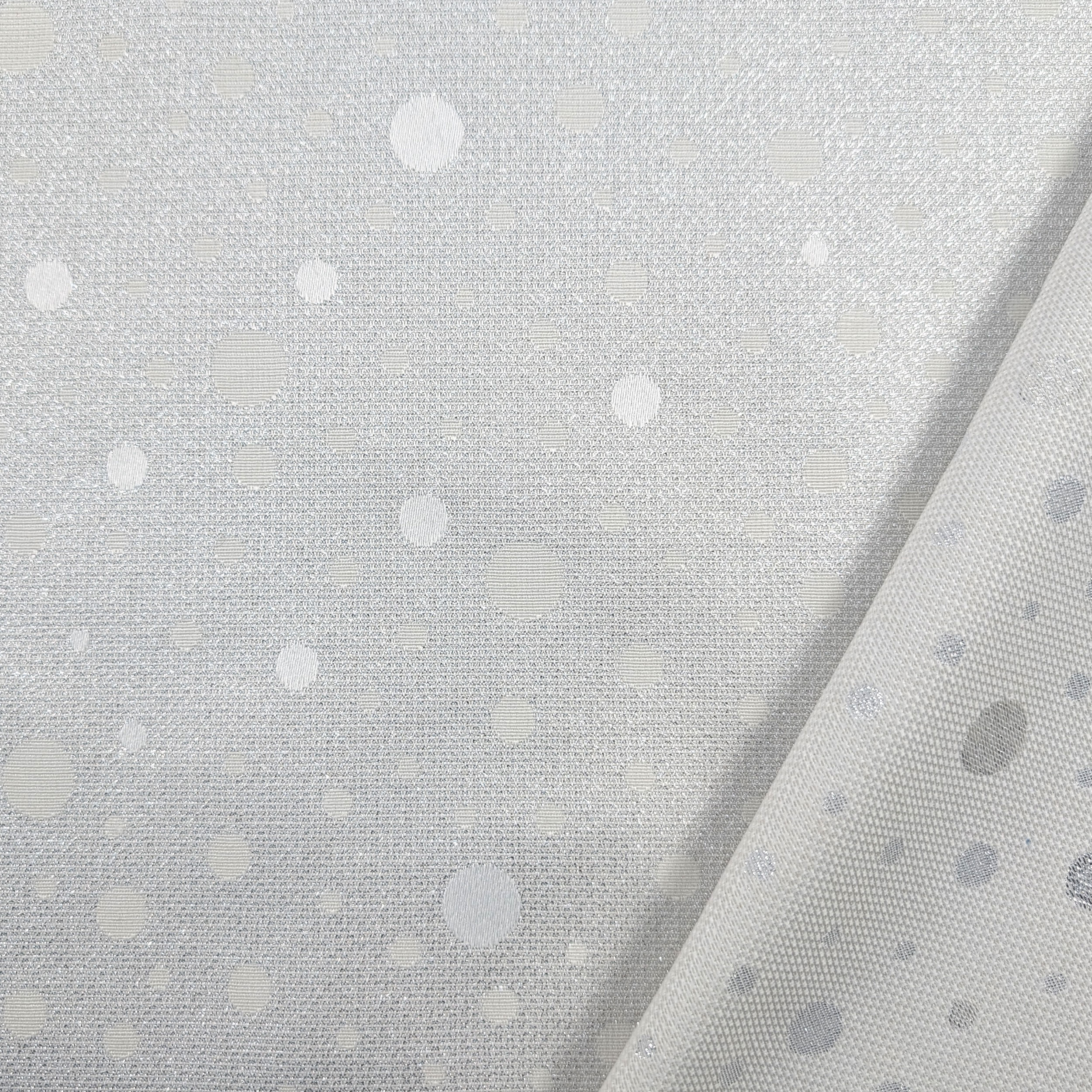 Furnishing Fabric Silver Polka Dots Lurex Image