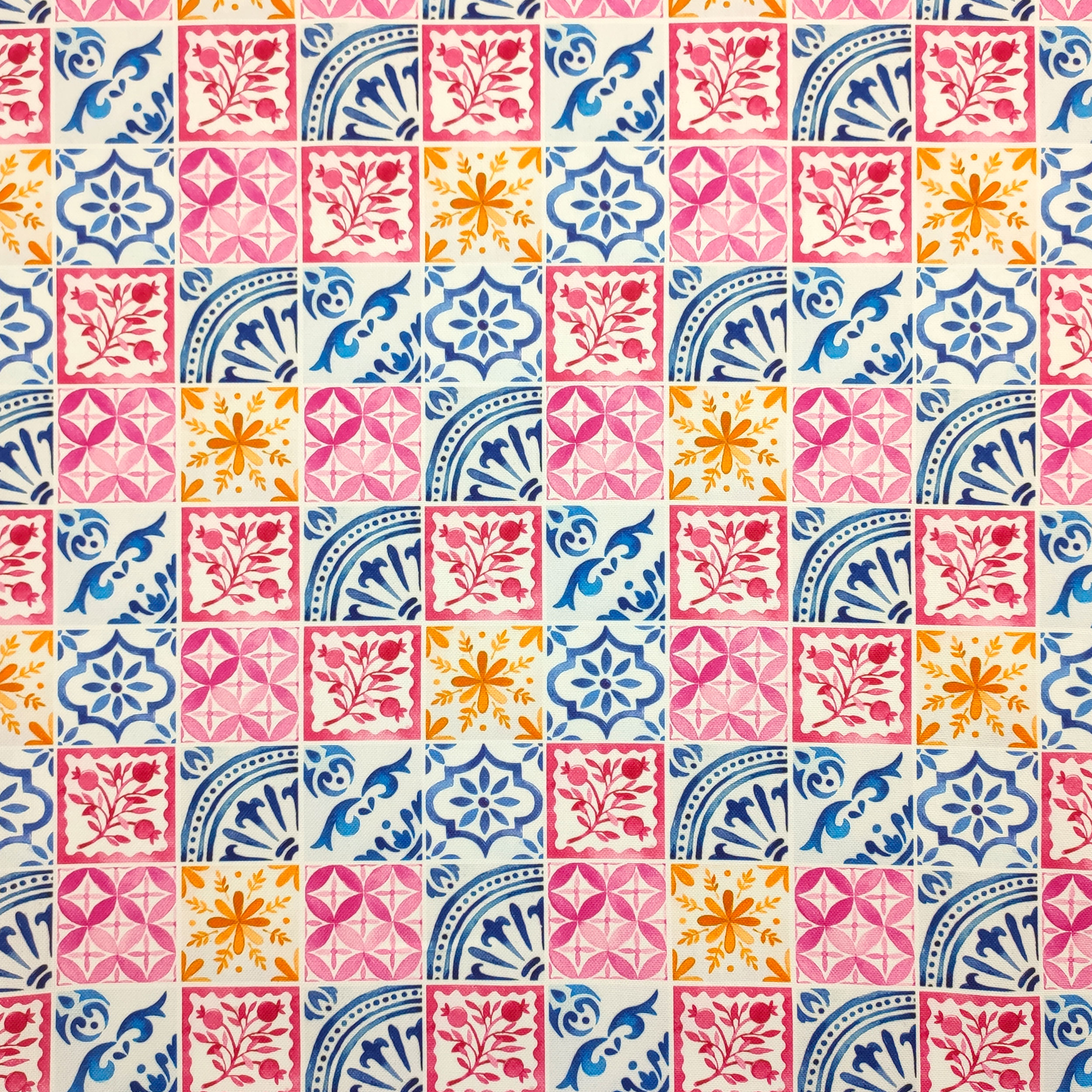 Panama Majolica Pink and Blue