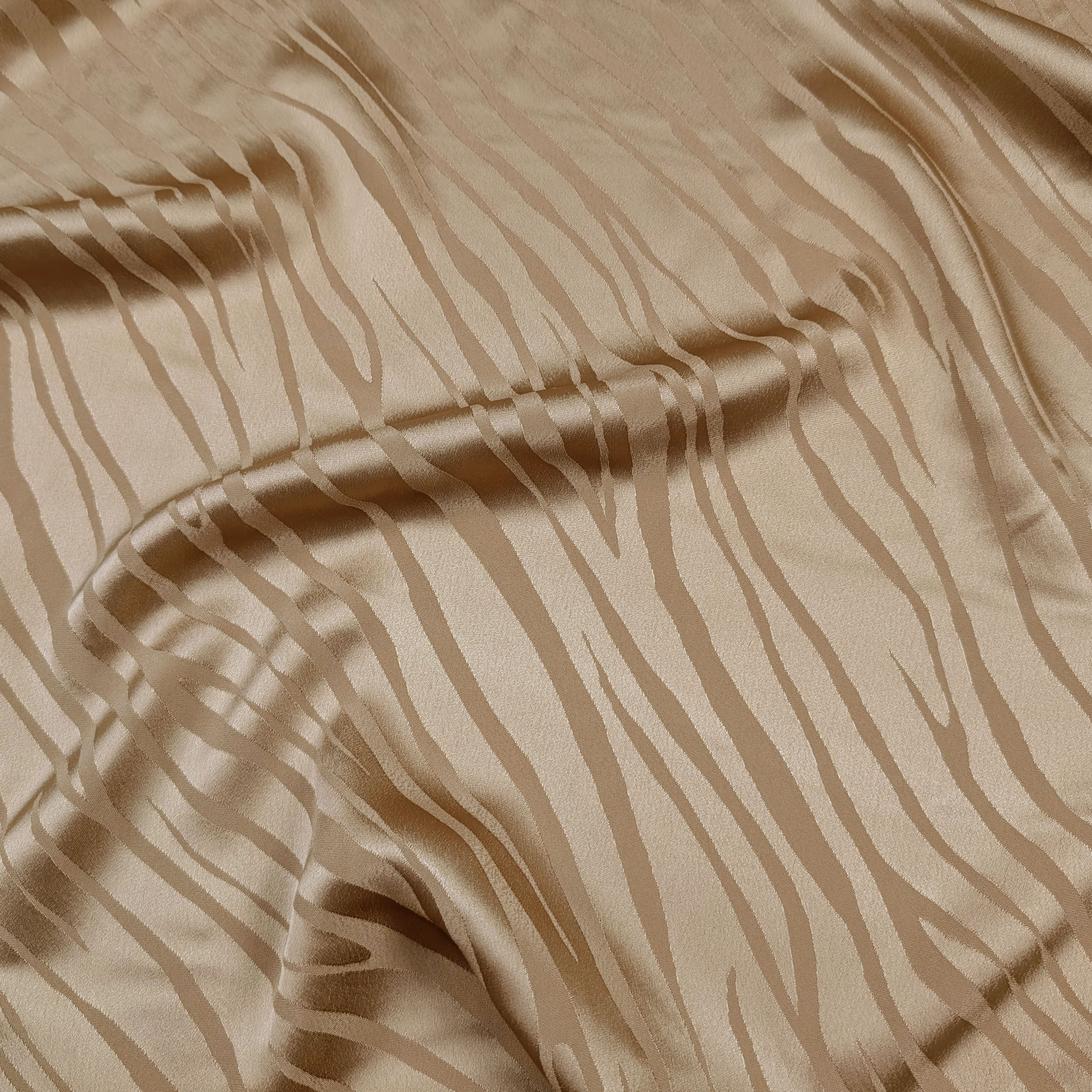 Satin Cady Viskose Seide Zebrato Beige