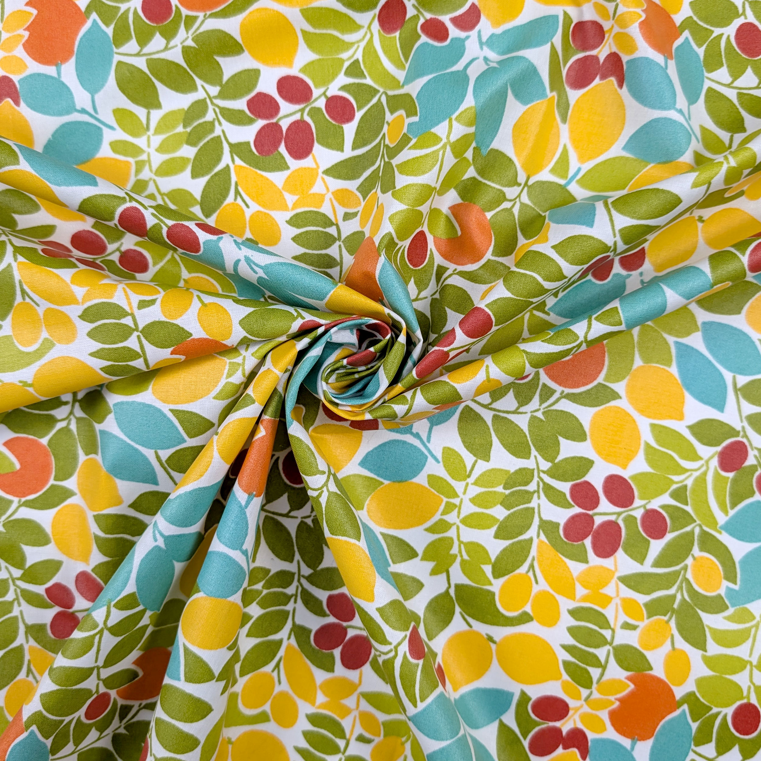 Fabric for Enduite Tablecloth Stain-Free Fruits Image