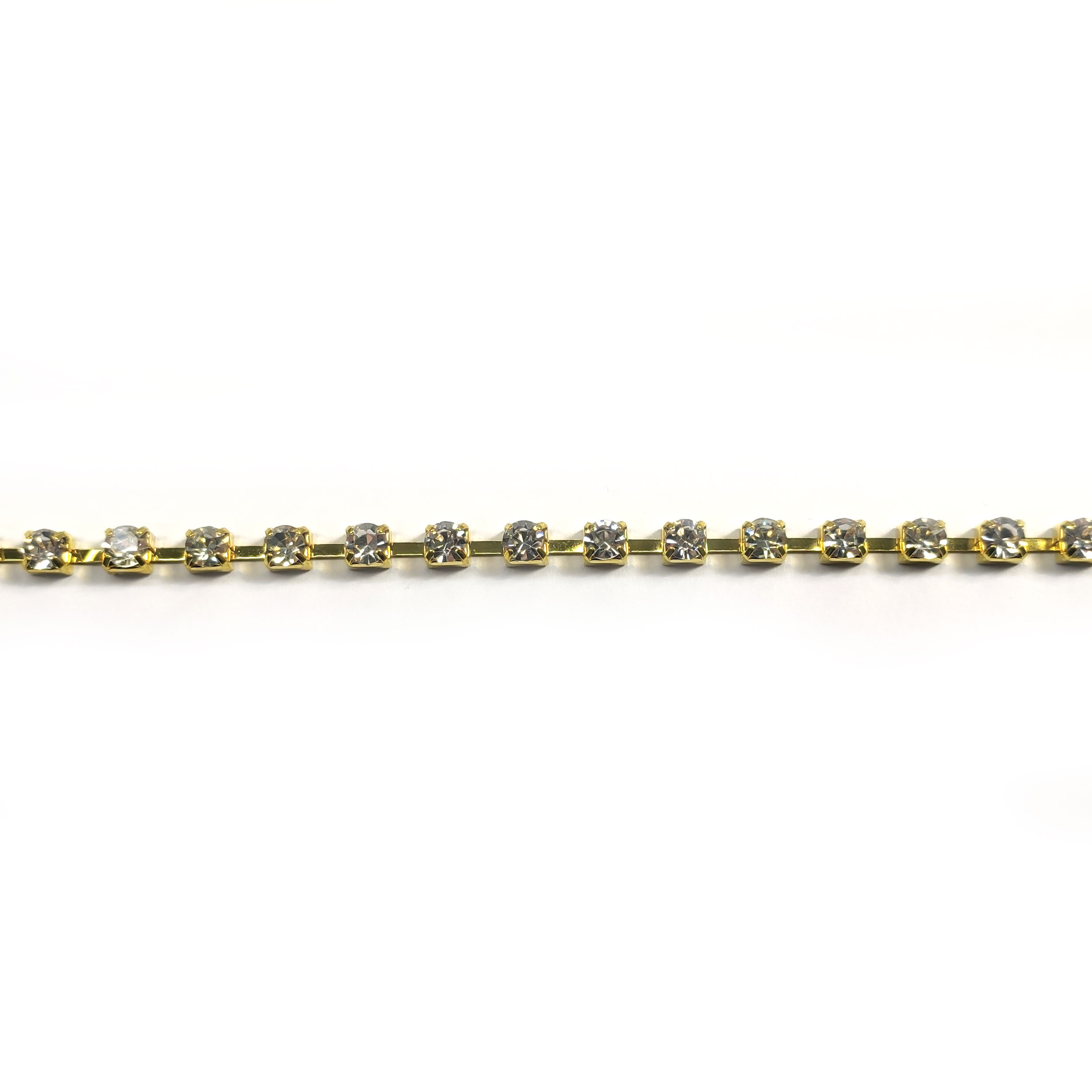 Gold chain set with rhinestones Image