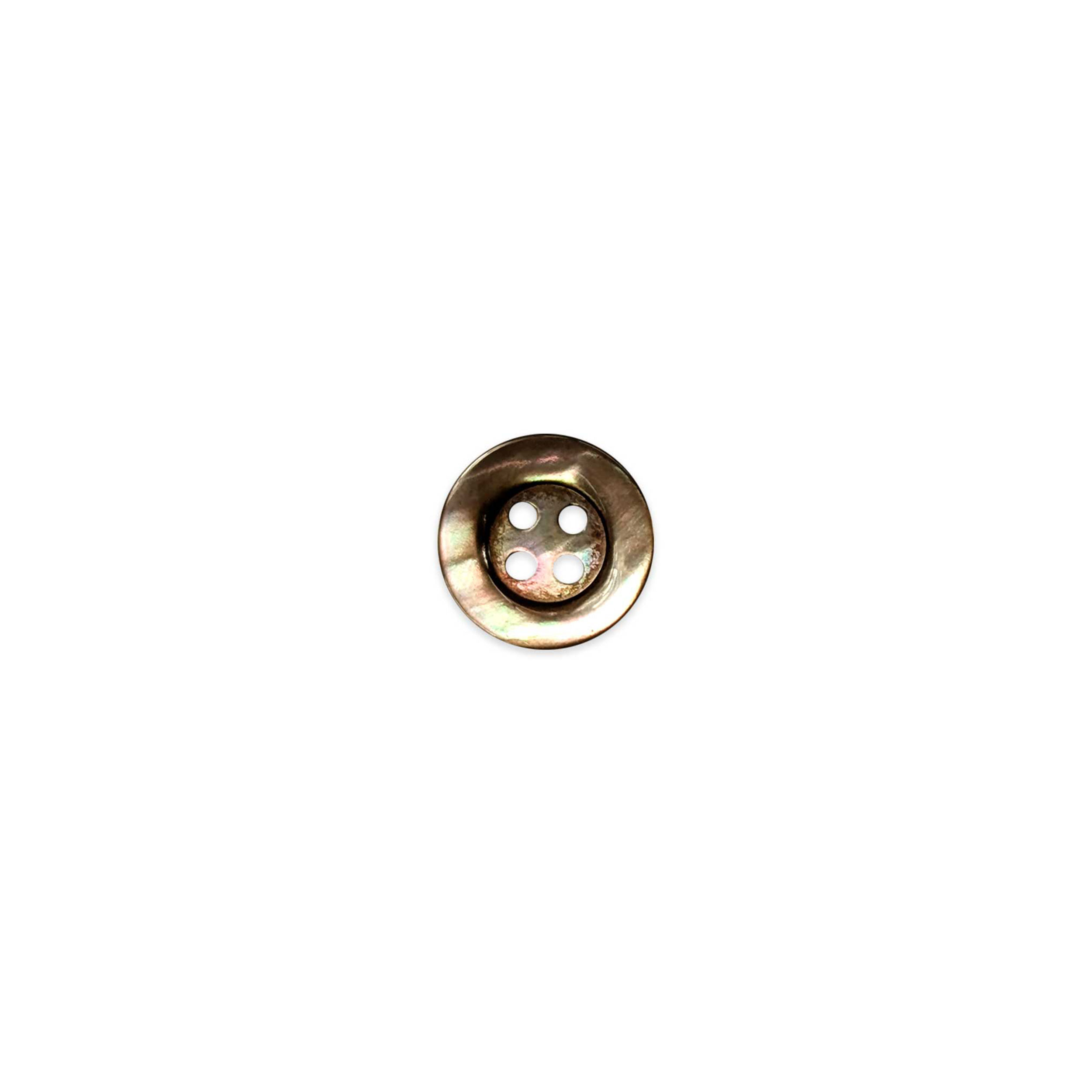 Mother-of-pearl button 4 holes Dark Brown Lin 24 Image