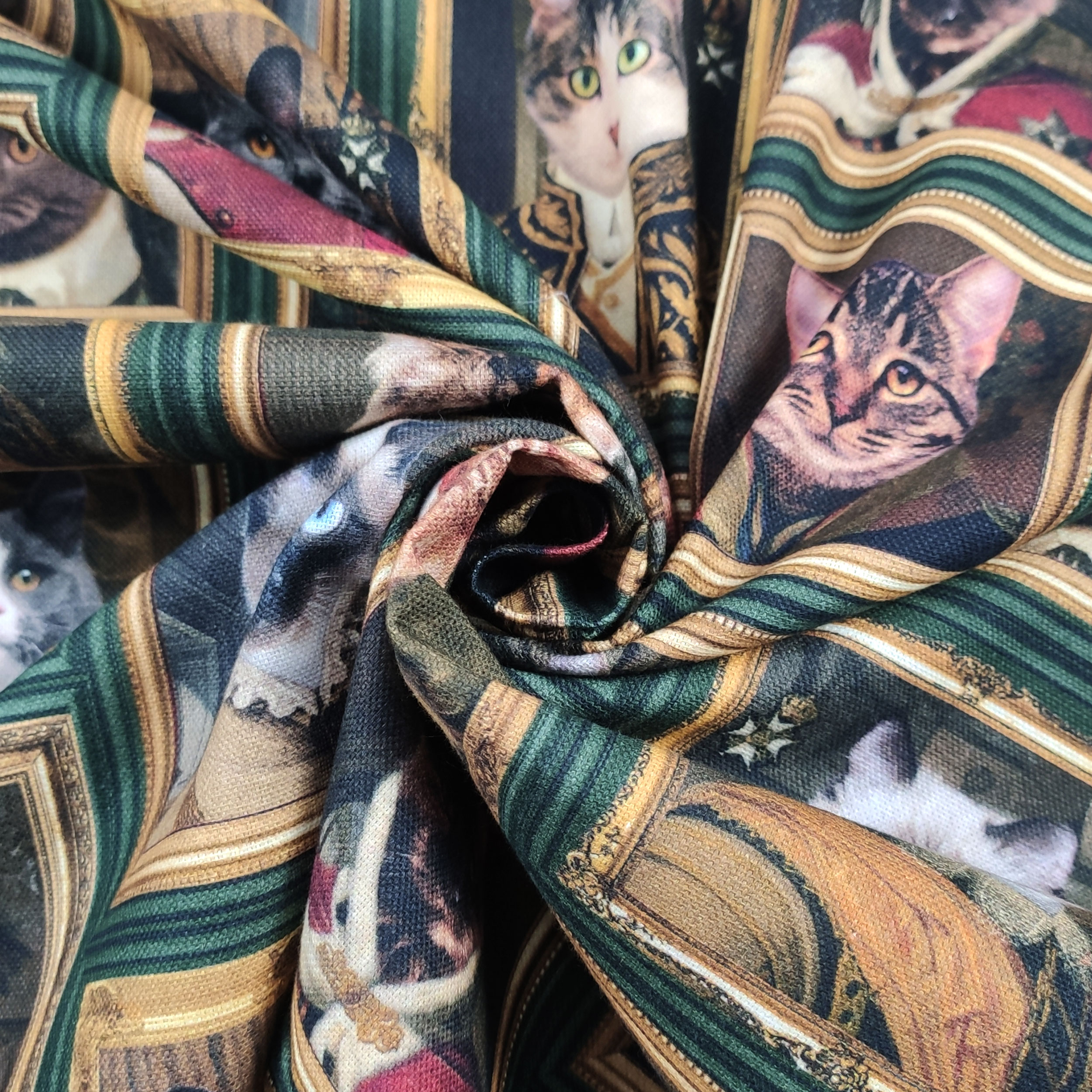Tela cuadrada de algodón de Panamá con gatos