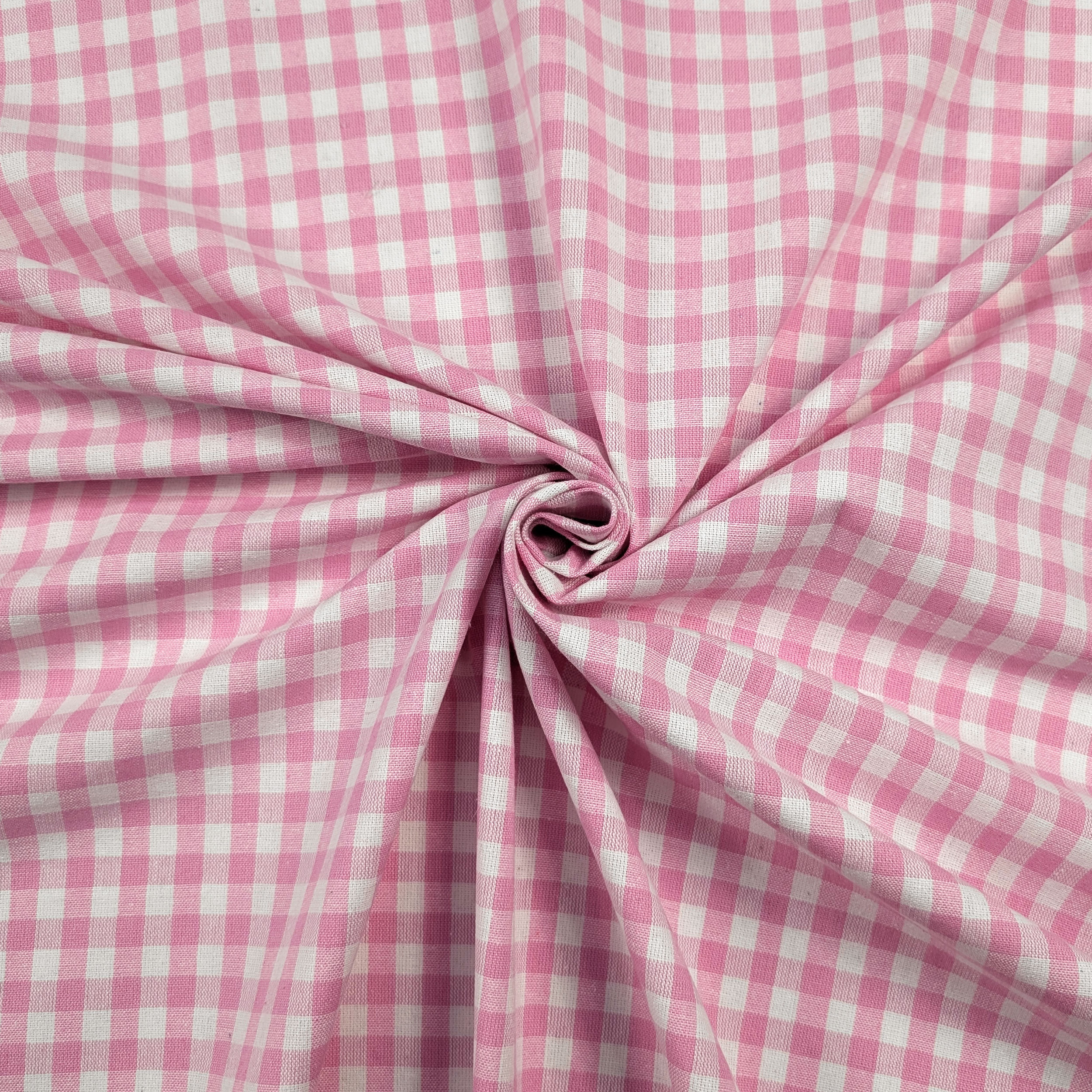 Washed Cotton Yarn Dyed Square Pink Image