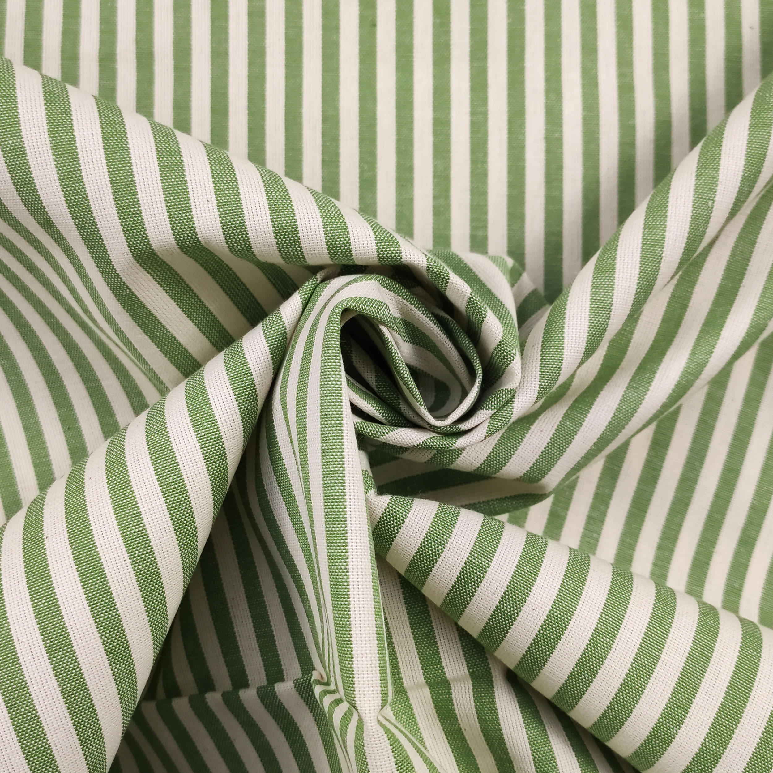Pure Cotton Striped Tablecloth Fabric Image