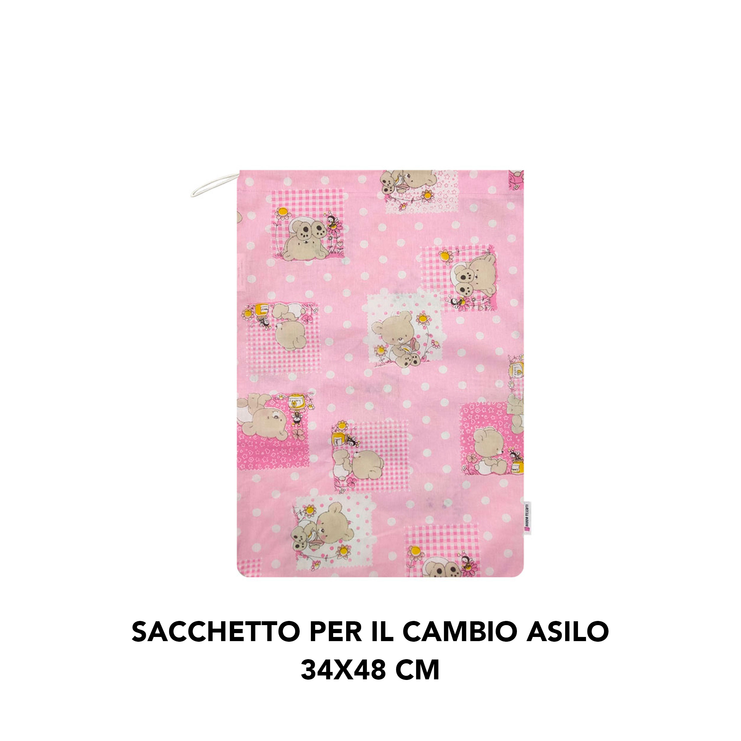 Sac à langer Oursons et abeilles roses Jardin d'enfants