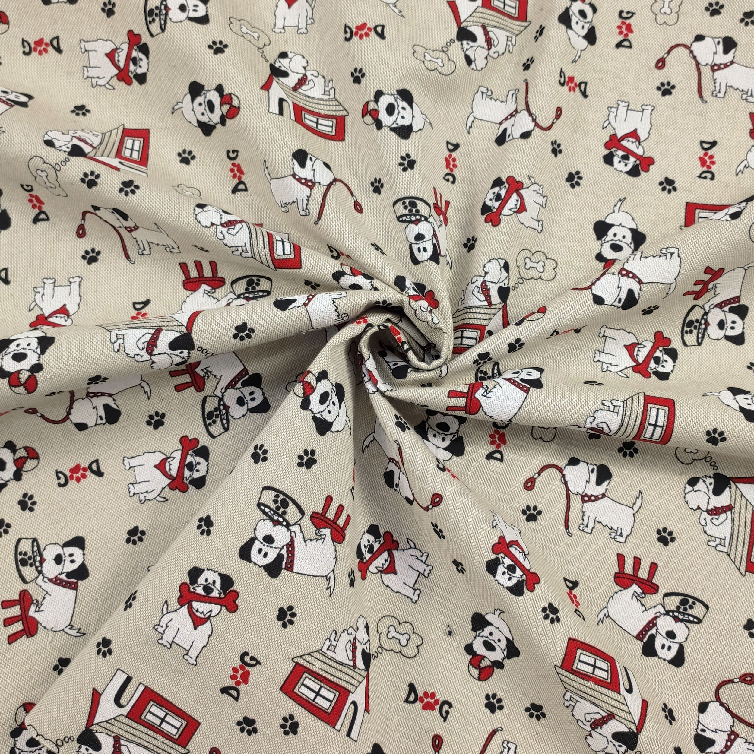 Mixed Cotton Dog Fabric Image