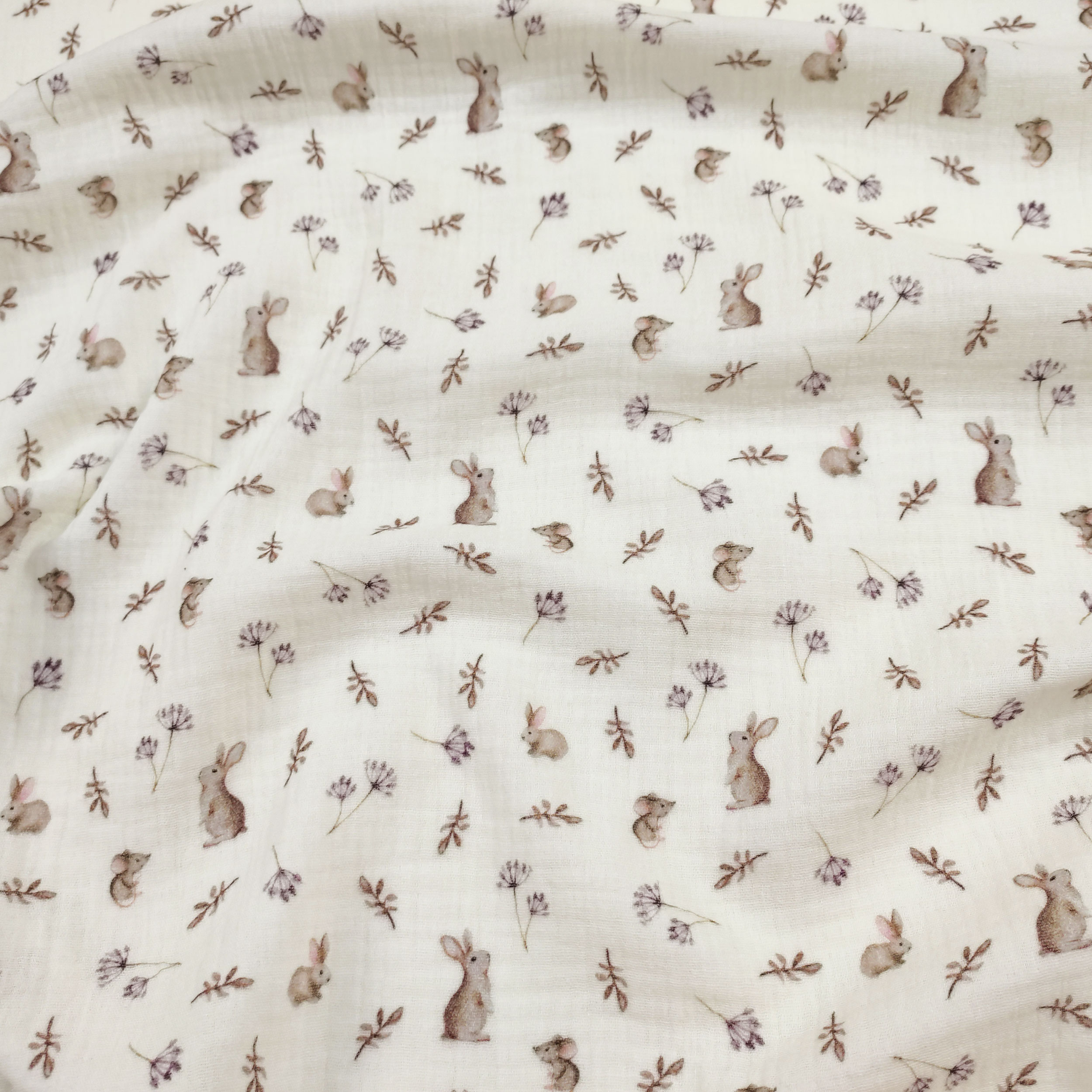 Cotton Muslin Bunnies Image