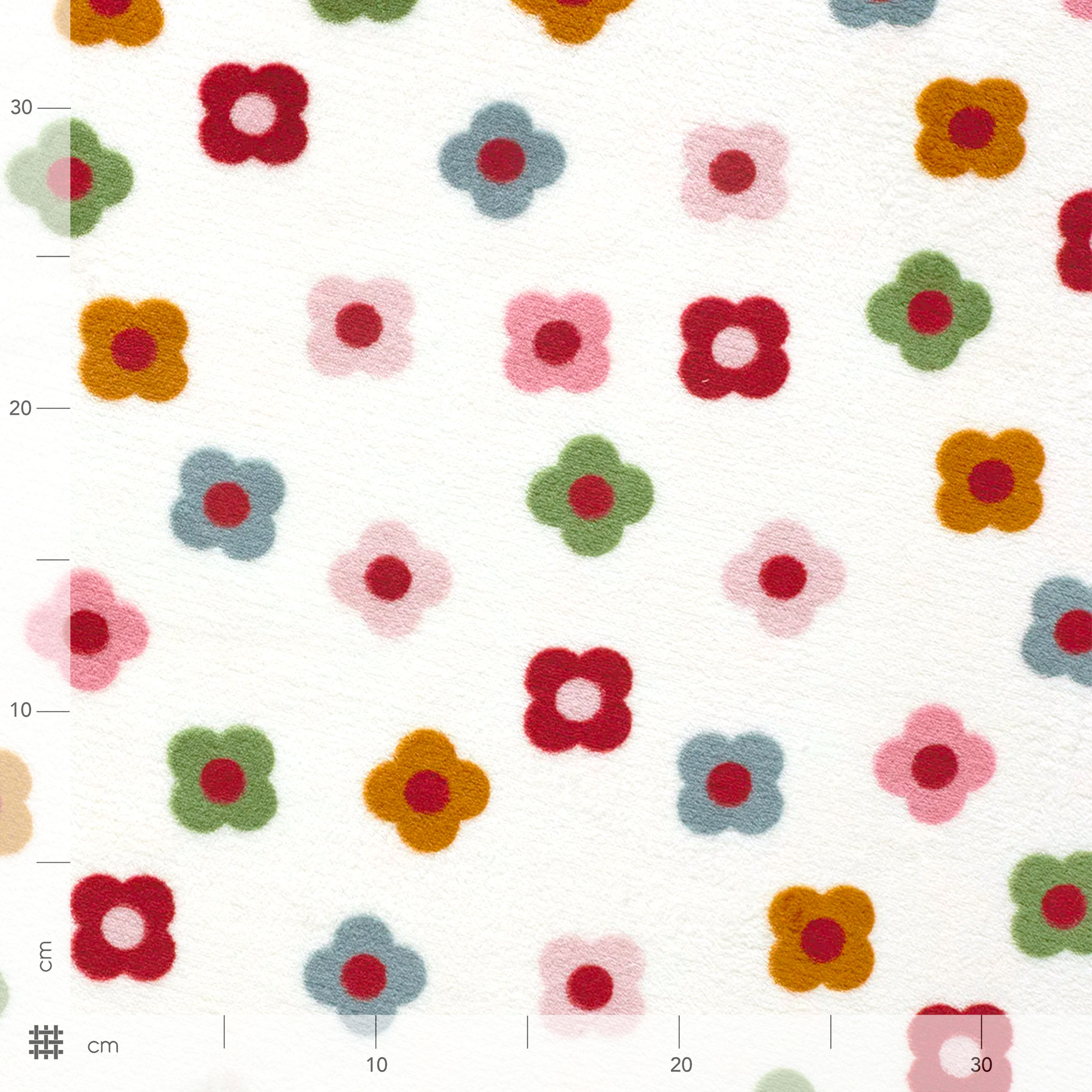 Cashmere Fleece Coloured Flowers White Background Image
