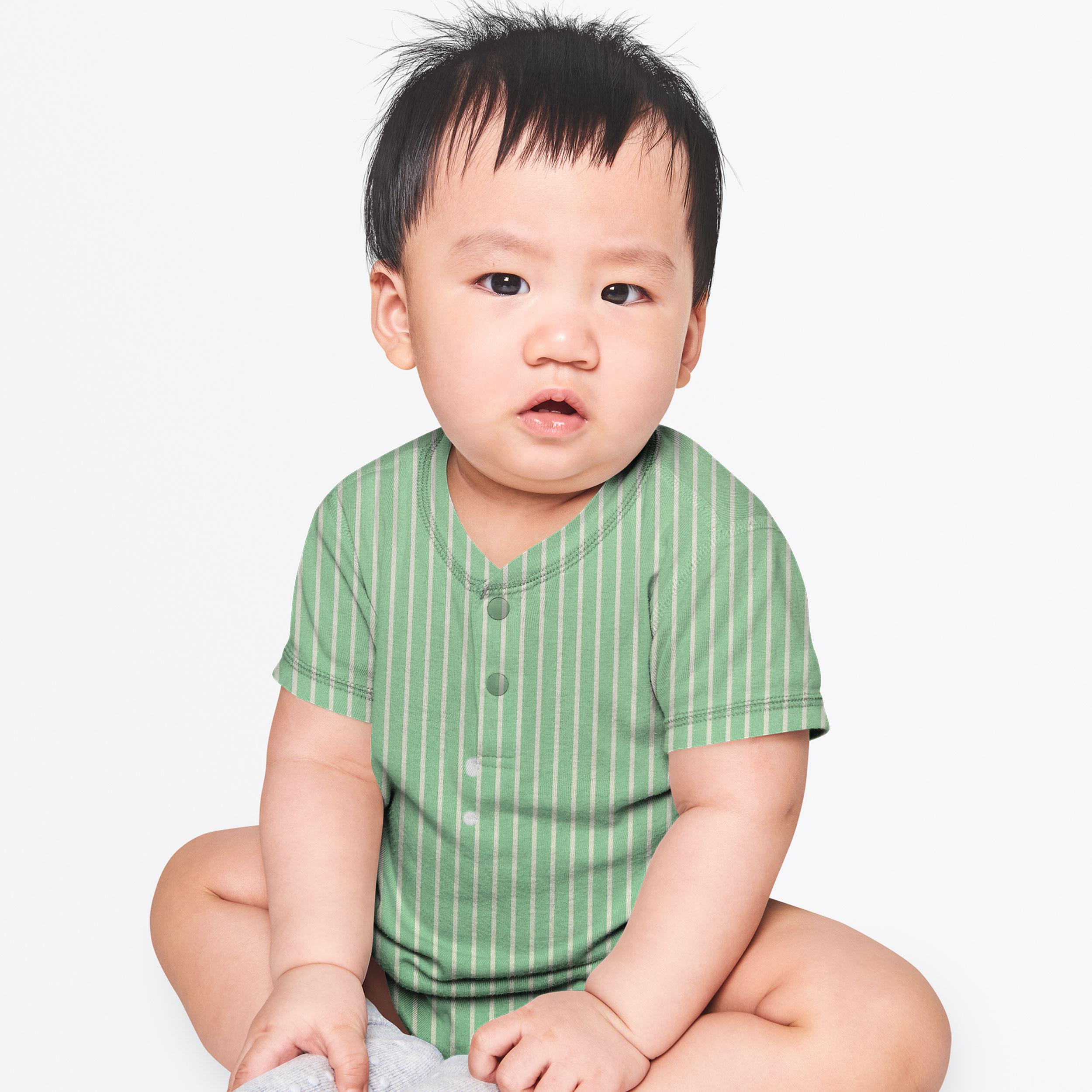 Mint Green Stripes Cotton Poplin