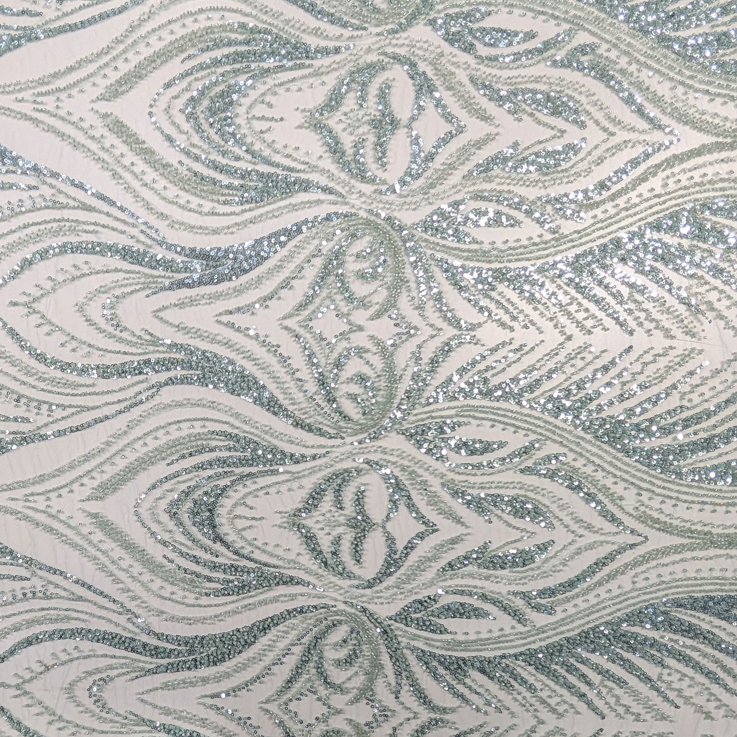 Fabric Sequins Embroidery Mint Image