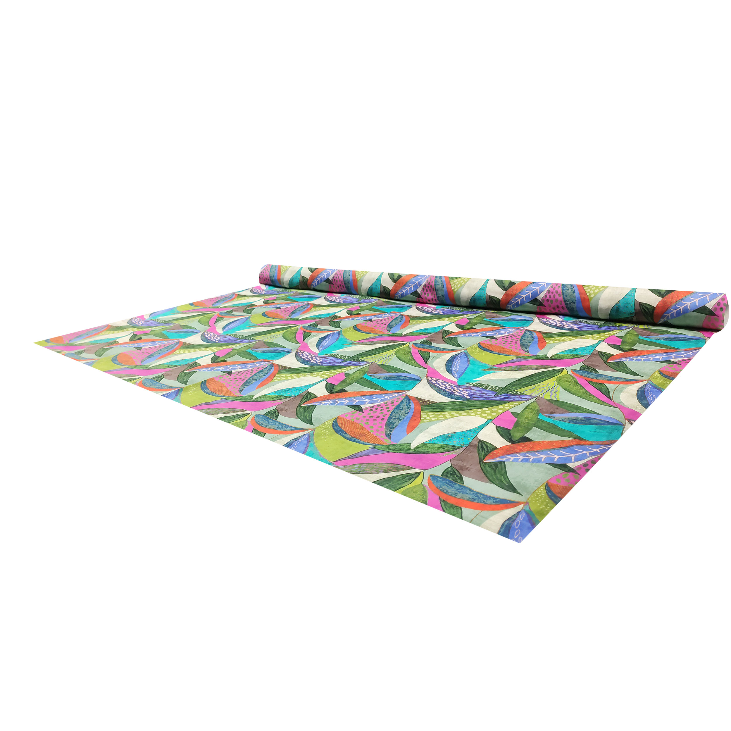 Abstract Fantasy Multicolour Cotton Satin