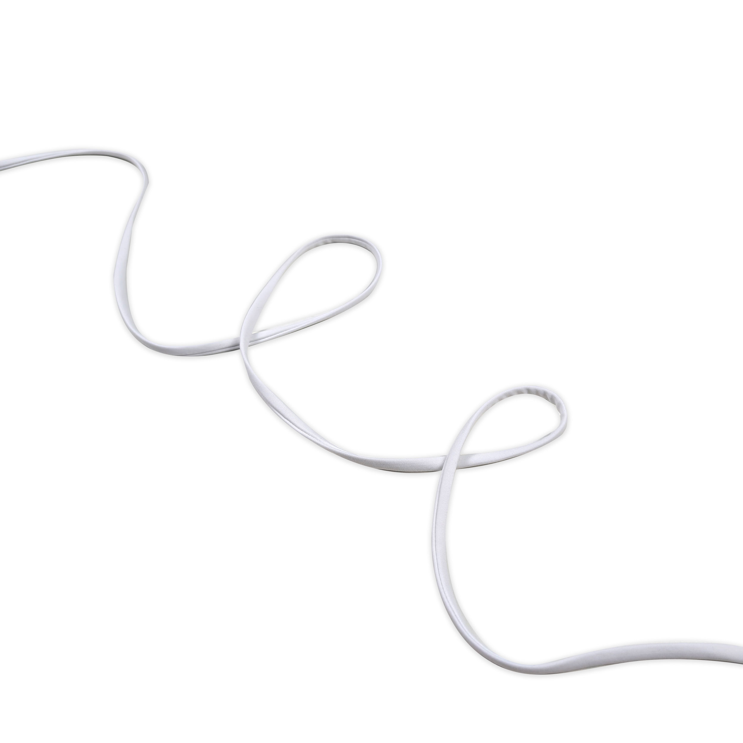 Satin Satin Elasticated Tubular Trimmings White Image
