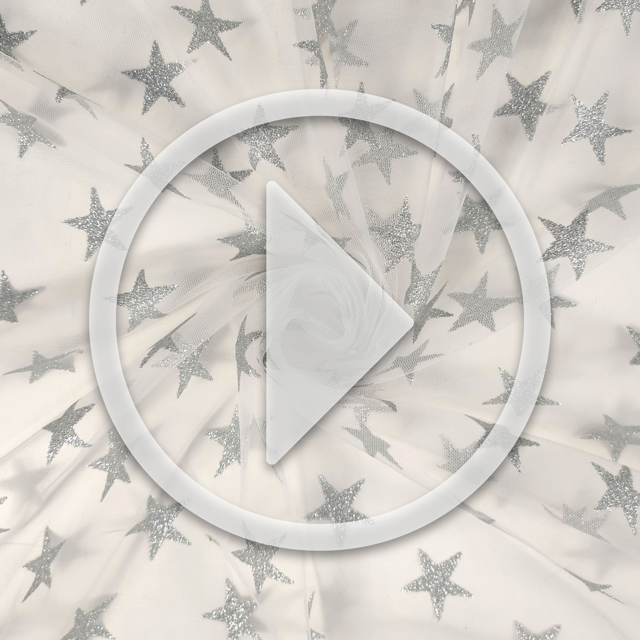 Tulle Stars Lurex Silver Image