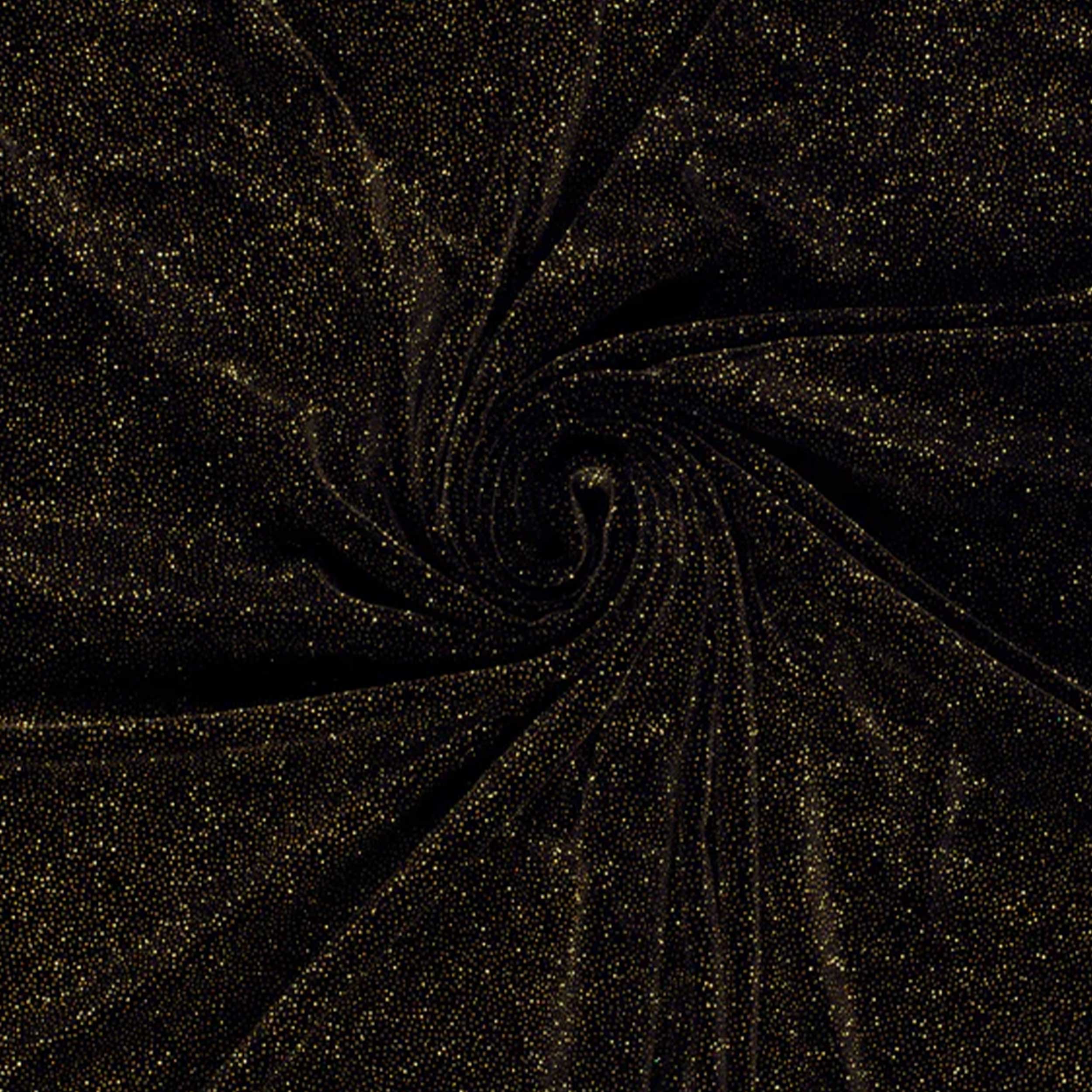 Black Velveteen with Gold Rhinestones Image
