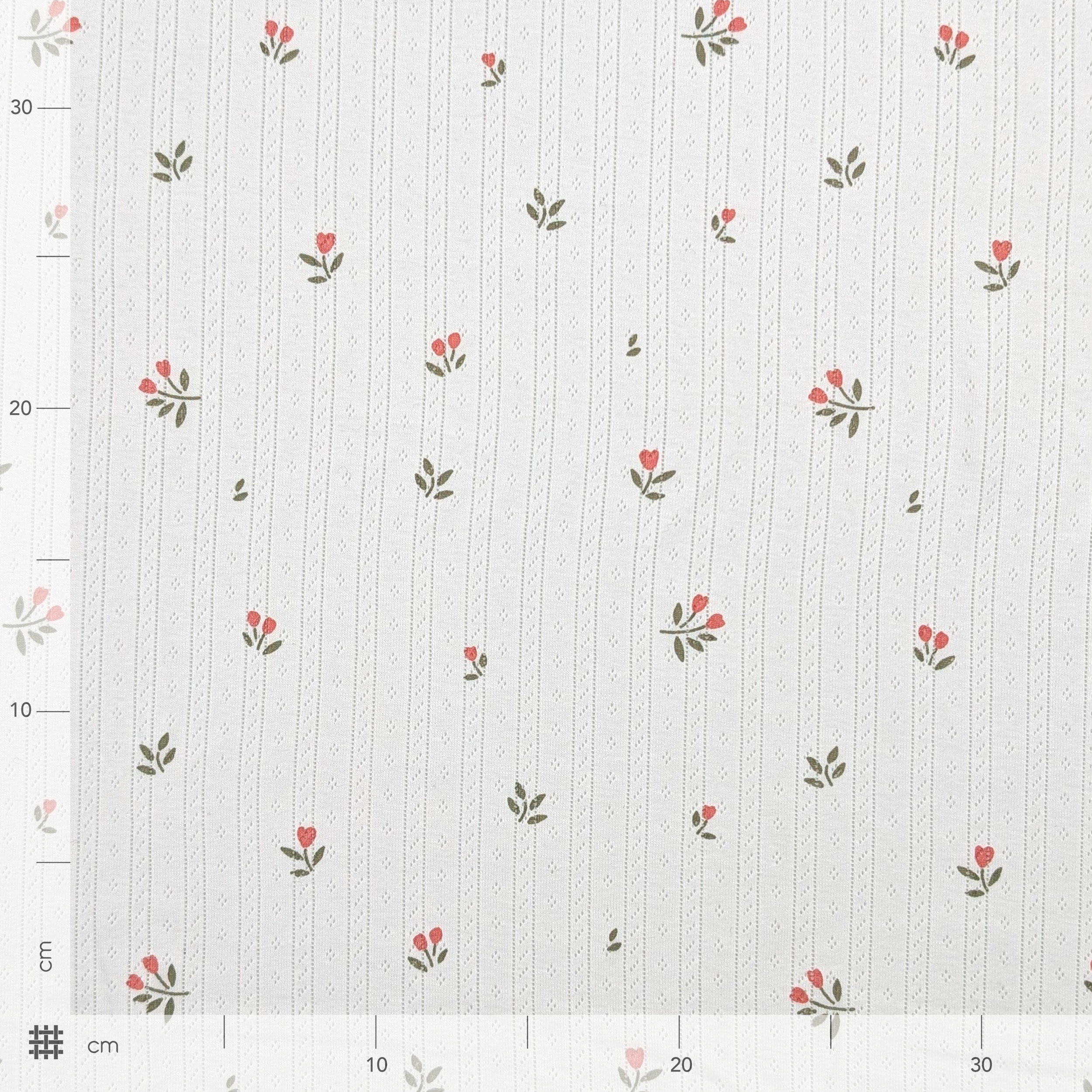 Tulips pure cotton openwork jersey Image